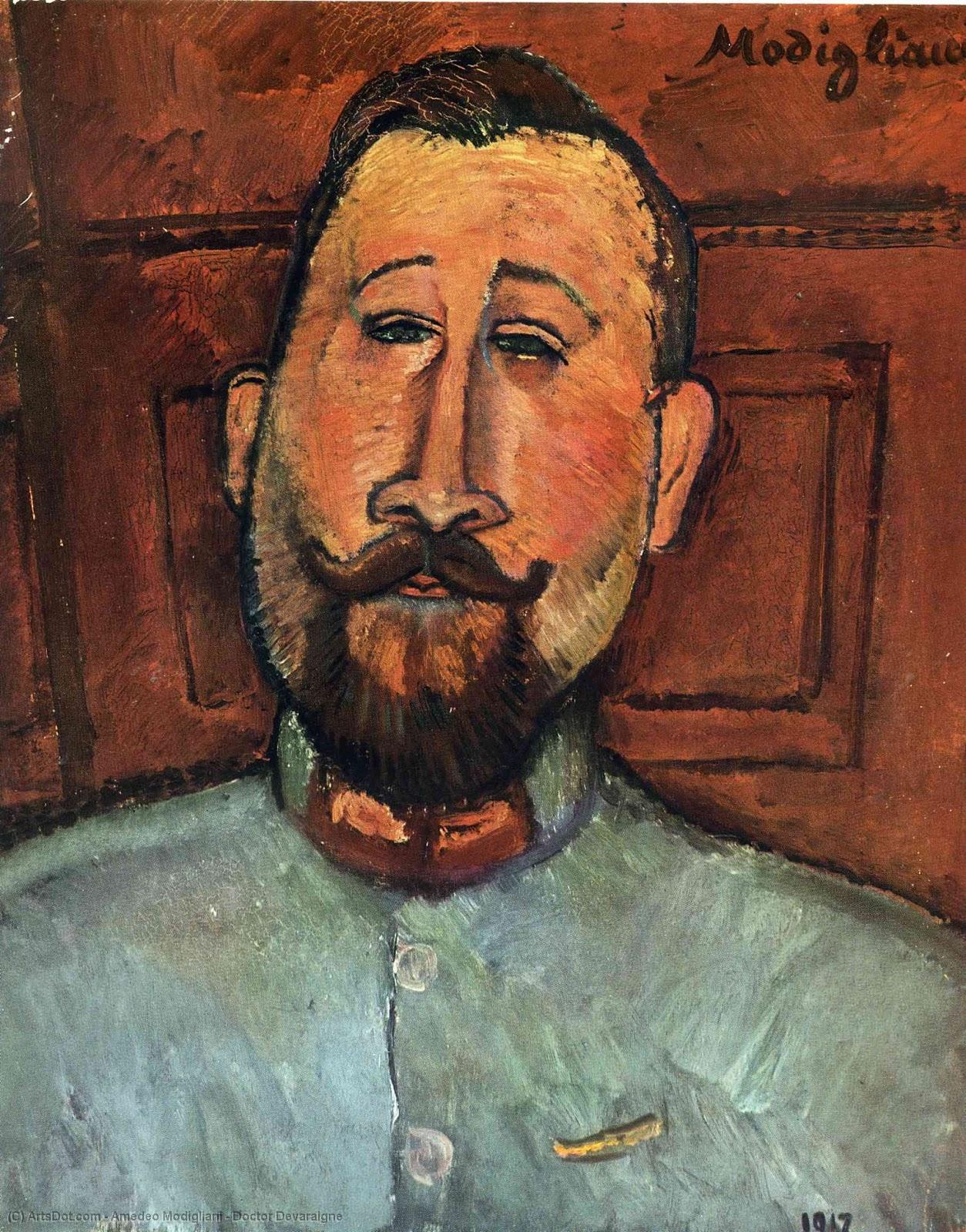 WikiOO.org - Encyclopedia of Fine Arts - Festés, Grafika Amedeo Modigliani - Doctor Devaraigne