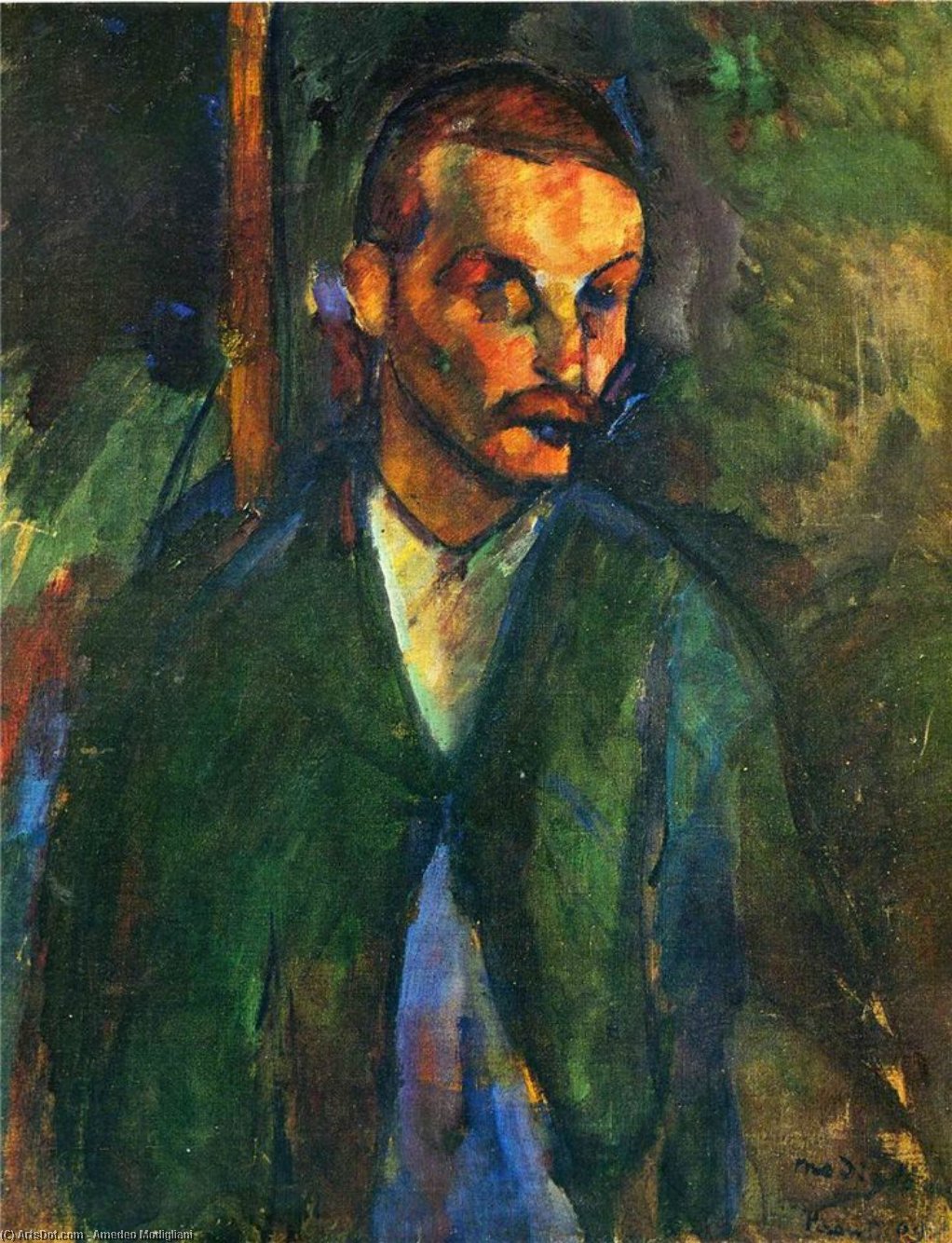 WikiOO.org - Enciklopedija dailės - Tapyba, meno kuriniai Amedeo Modigliani - The beggar of Livorne