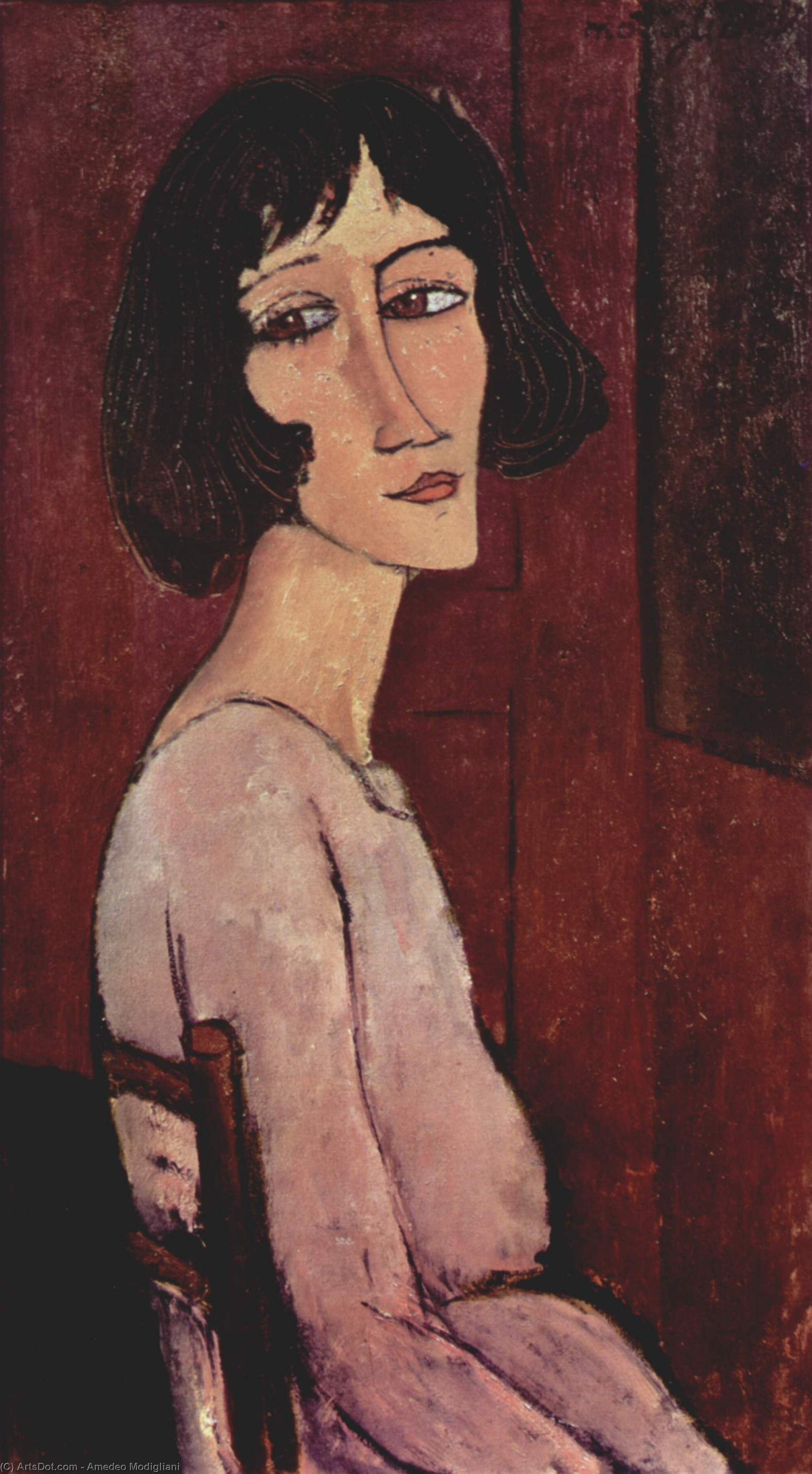 Wikioo.org - The Encyclopedia of Fine Arts - Painting, Artwork by Amedeo Modigliani - Portrait of Margarita