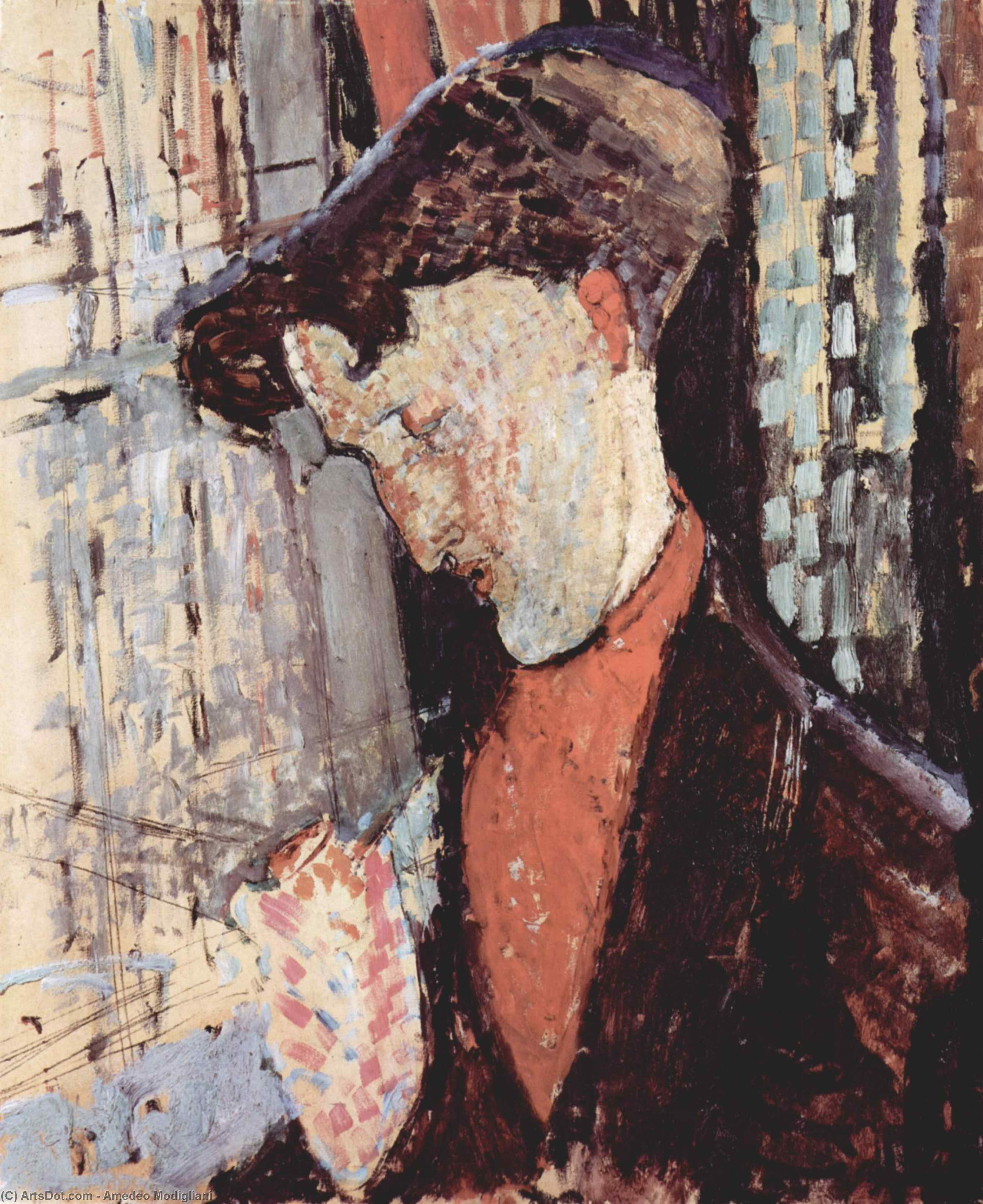 WikiOO.org - Encyclopedia of Fine Arts - Maalaus, taideteos Amedeo Modigliani - Portrait of Frank Haviland Burty