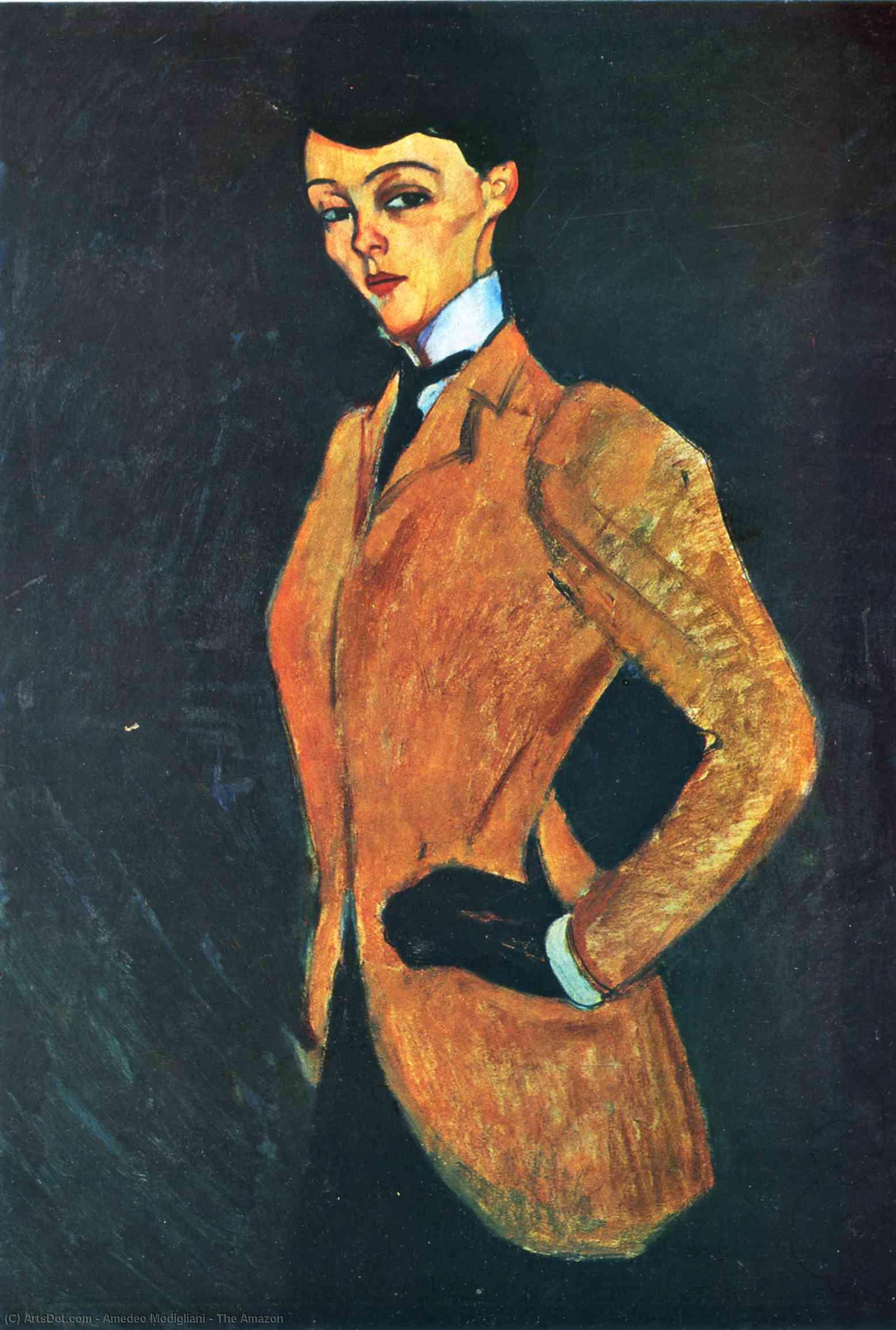 WikiOO.org - Enciclopedia of Fine Arts - Pictura, lucrări de artă Amedeo Modigliani - The Amazon