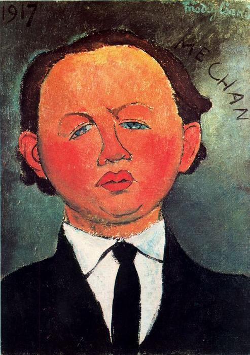 WikiOO.org - Enciklopedija dailės - Tapyba, meno kuriniai Amedeo Modigliani - Oscar Miestchaninoff