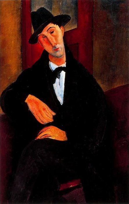 WikiOO.org - Encyclopedia of Fine Arts - Lukisan, Artwork Amedeo Modigliani - Portrait of Mario Varfogli