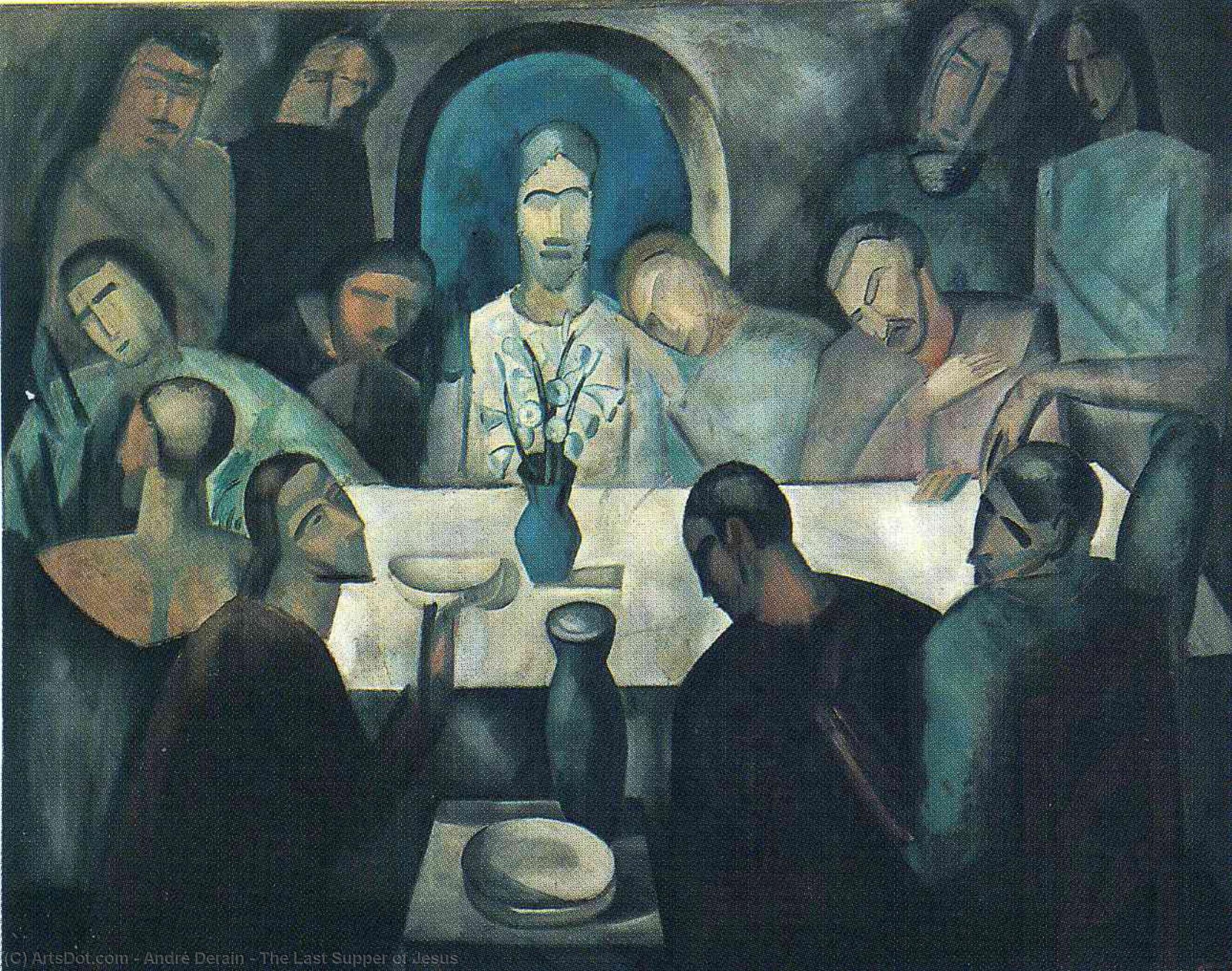 Wikoo.org - موسوعة الفنون الجميلة - اللوحة، العمل الفني André Derain - The Last Supper of Jesus