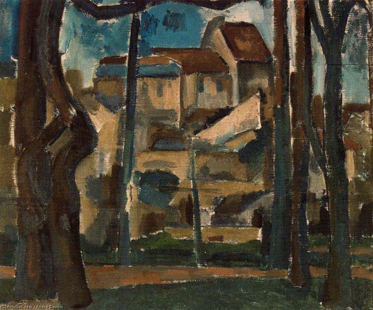 Wikioo.org - The Encyclopedia of Fine Arts - Painting, Artwork by André Derain - Landscape of Carriéres