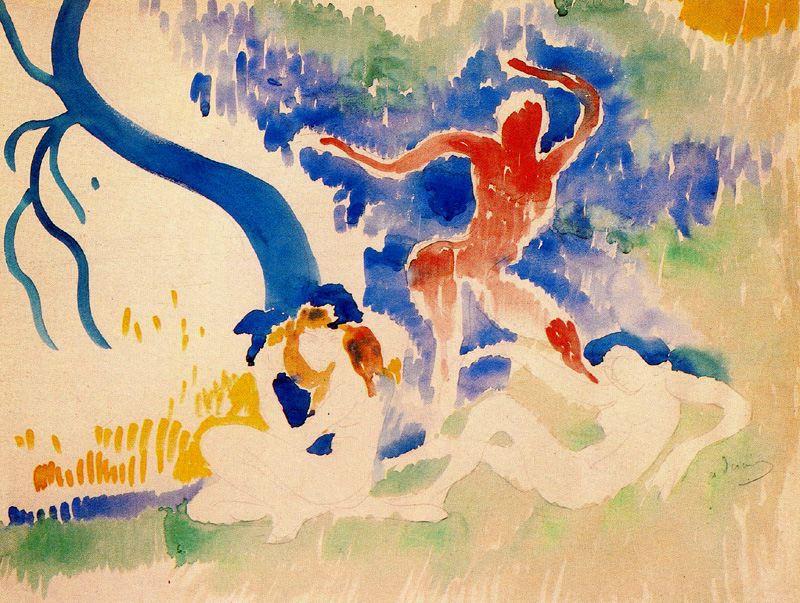 Wikioo.org - Bách khoa toàn thư về mỹ thuật - Vẽ tranh, Tác phẩm nghệ thuật André Derain - Bacchus dance