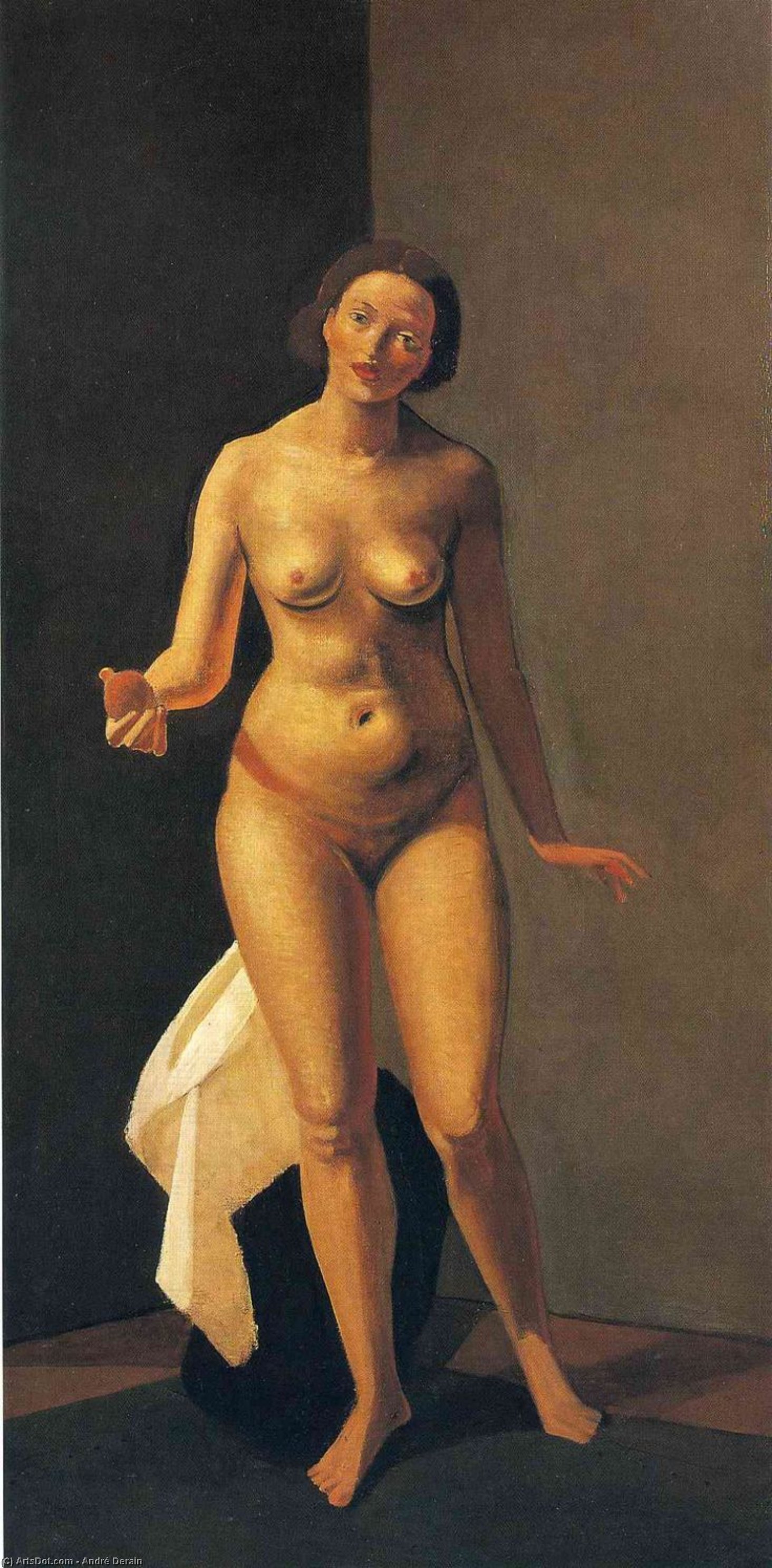 Wikioo.org - The Encyclopedia of Fine Arts - Painting, Artwork by André Derain - Female nude holding apple