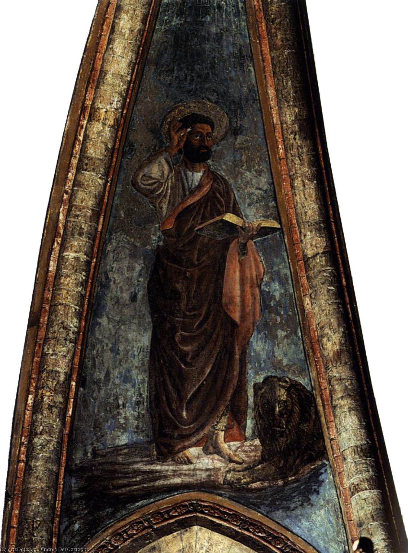 Wikioo.org - The Encyclopedia of Fine Arts - Painting, Artwork by Andrea Del Castagno - St Mark