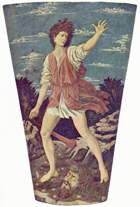 Wikioo.org - The Encyclopedia of Fine Arts - Painting, Artwork by Andrea Del Castagno - David with the Head of Goliath