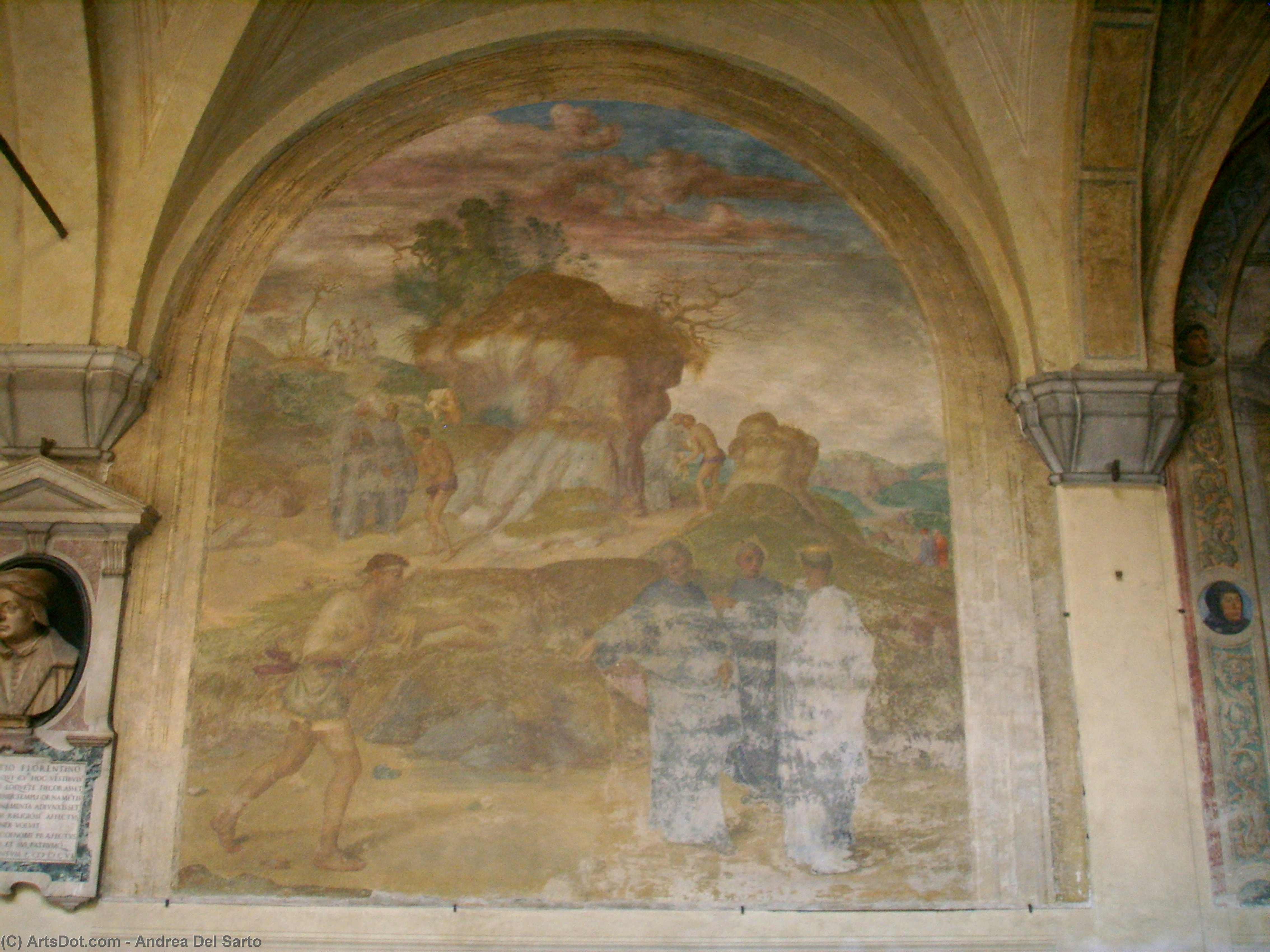 WikiOO.org - Enciklopedija likovnih umjetnosti - Slikarstvo, umjetnička djela Andrea Del Sarto - The Investiture of the Leper