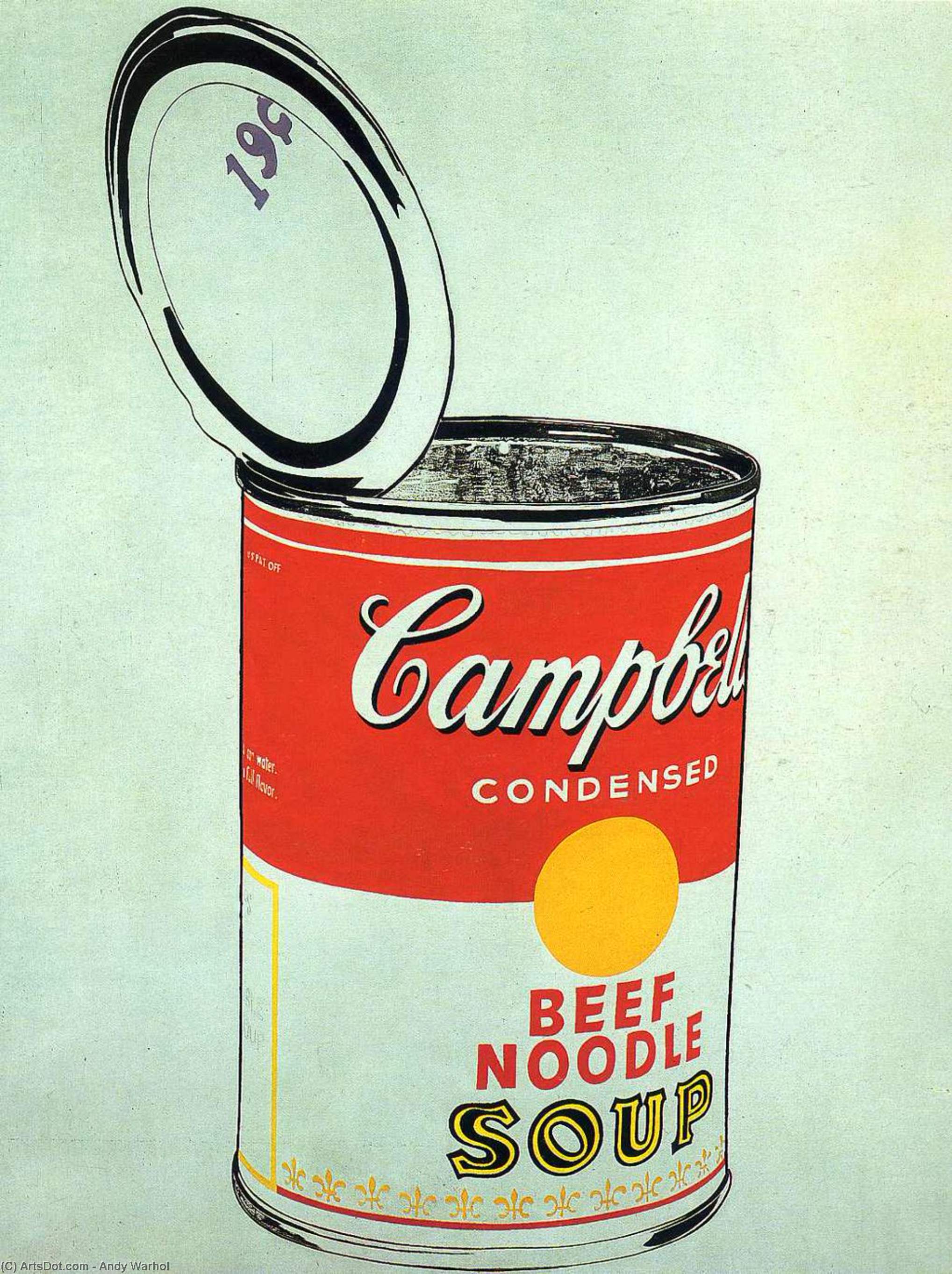 Wikioo.org – L'Encyclopédie des Beaux Arts - Peinture, Oeuvre de Andy Warhol - Campbell'S soup can ( boeuf )