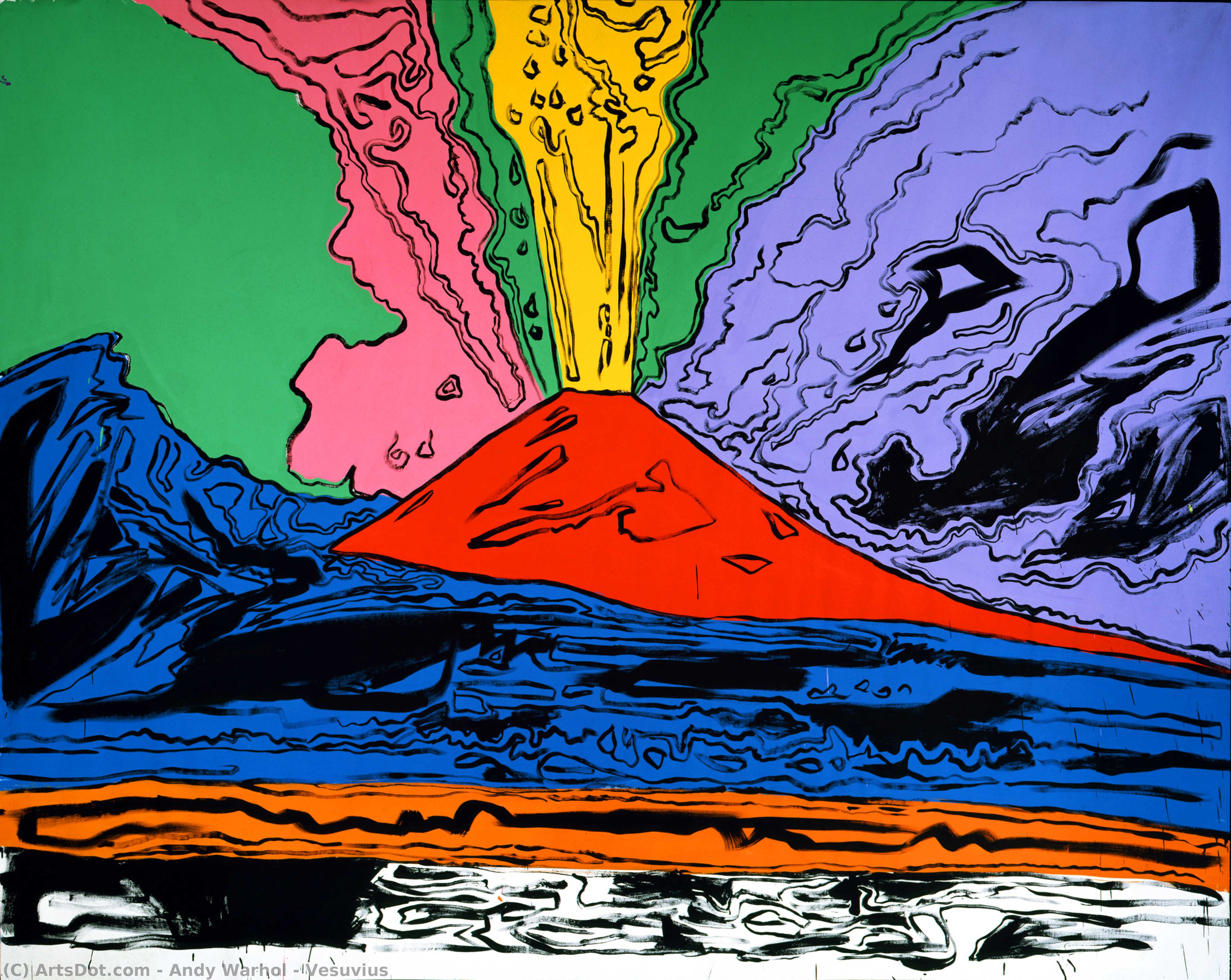 Wikioo.org – L'Enciclopedia delle Belle Arti - Pittura, Opere di Andy Warhol - Vesuvio