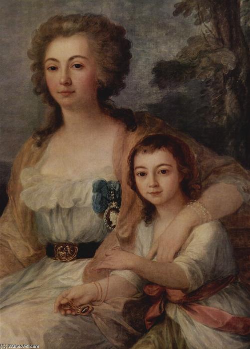 Wikioo.org - The Encyclopedia of Fine Arts - Painting, Artwork by Angelica Kauffman (Maria Anna Angelika) - Countess Anna Protassowa with niece