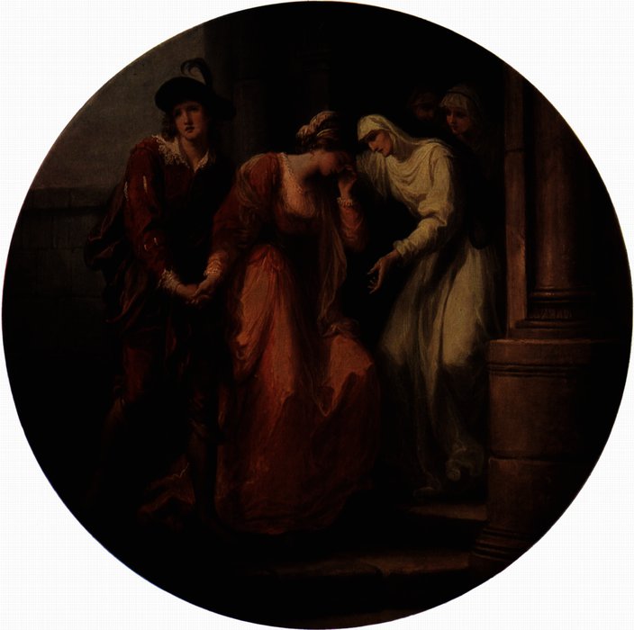 Wikioo.org - The Encyclopedia of Fine Arts - Painting, Artwork by Angelica Kauffman (Maria Anna Angelika) - Farewell of Abelard and Héloise