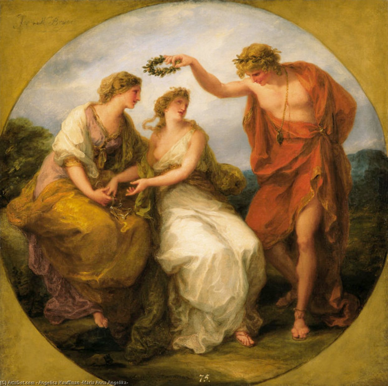 Wikioo.org - The Encyclopedia of Fine Arts - Painting, Artwork by Angelica Kauffman (Maria Anna Angelika) - Beauty Directed by Prudence