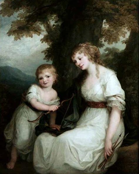 Wikioo.org - The Encyclopedia of Fine Arts - Painting, Artwork by Angelica Kauffman (Maria Anna Angelika) - Juliane von Kriidener and her son Paul