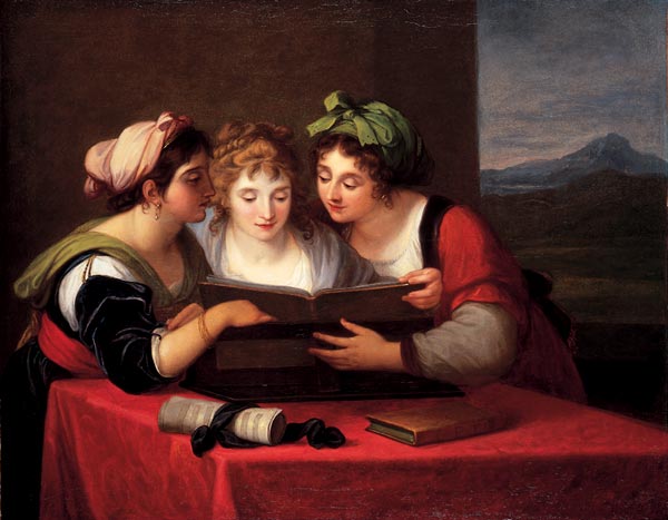 WikiOO.org - אנציקלופדיה לאמנויות יפות - ציור, יצירות אמנות Angelica Kauffman (Maria Anna Angelika) - Three singers