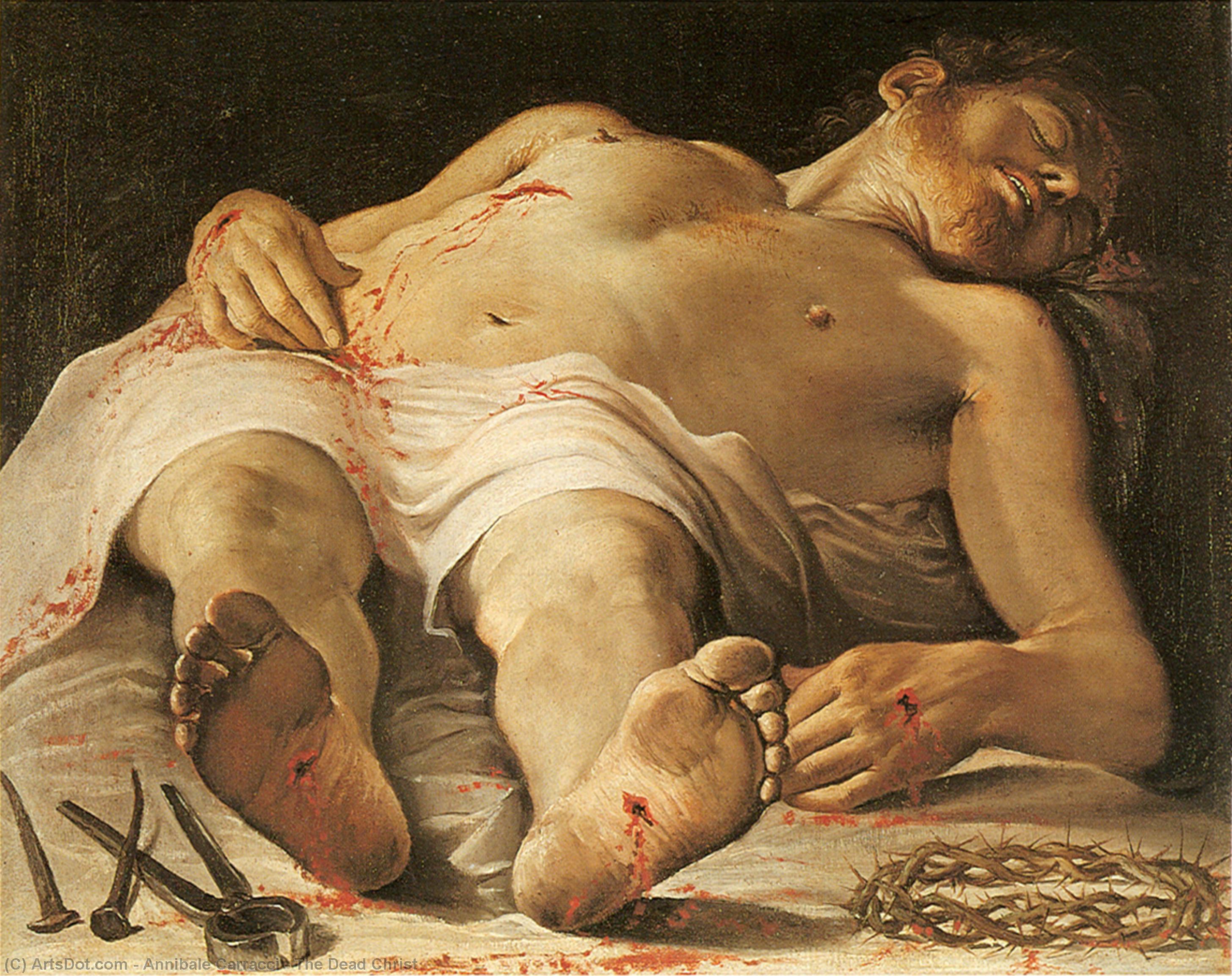 Wikioo.org - The Encyclopedia of Fine Arts - Painting, Artwork by Annibale Carracci - The Dead Christ