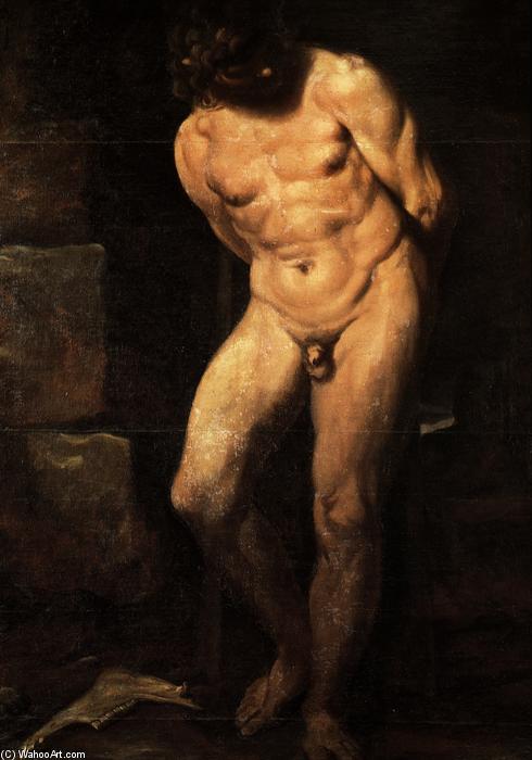 Wikioo.org - The Encyclopedia of Fine Arts - Painting, Artwork by Annibale Carracci - Samson imprisoned