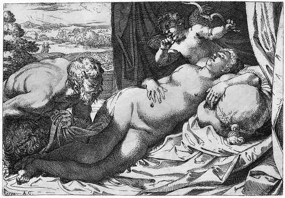 WikiOO.org - Enciclopédia das Belas Artes - Pintura, Arte por Annibale Carracci - Jupiter and Antiope