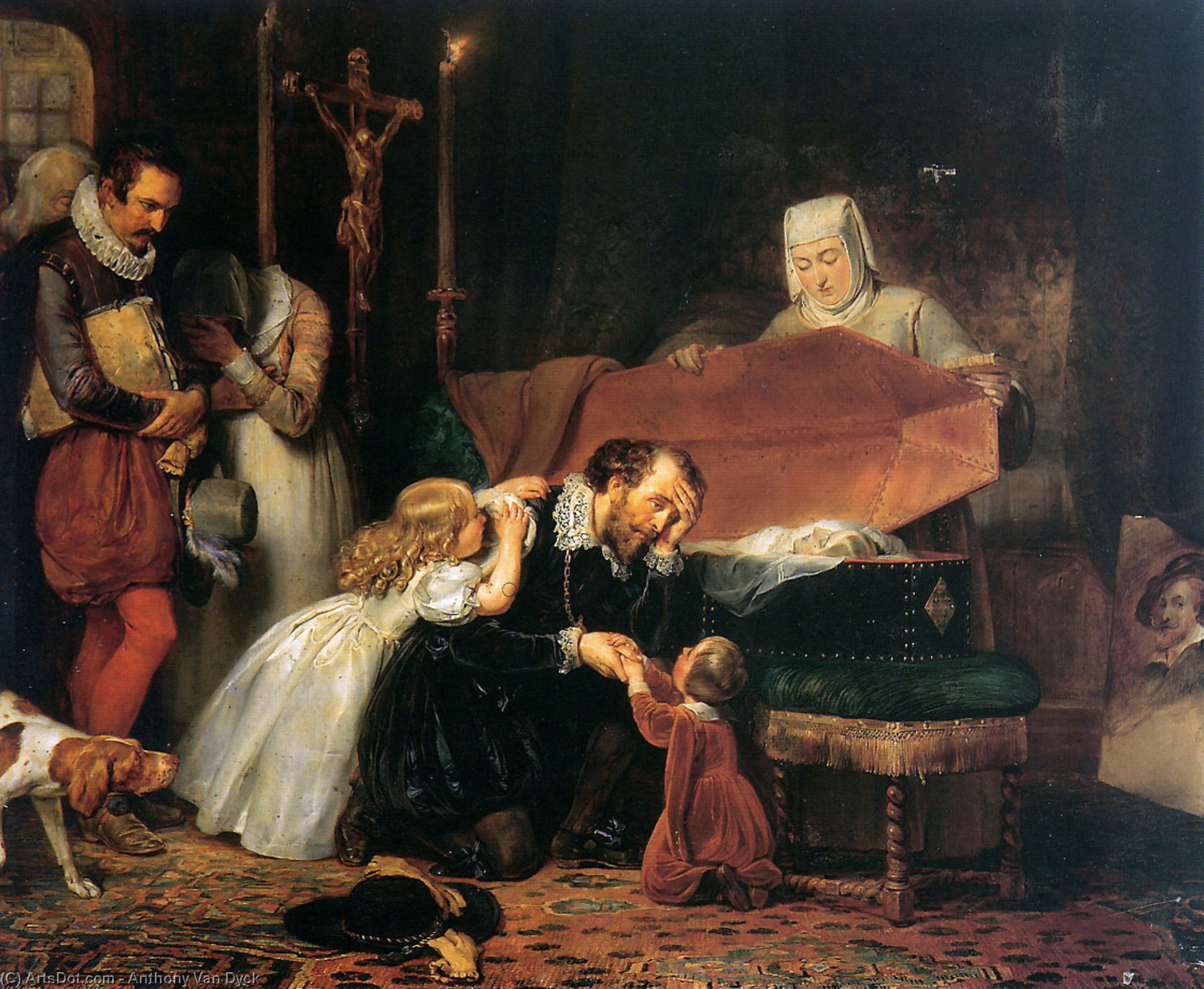 Wikioo.org - The Encyclopedia of Fine Arts - Painting, Artwork by Anthony Van Dyck - Rubens mourning his wife