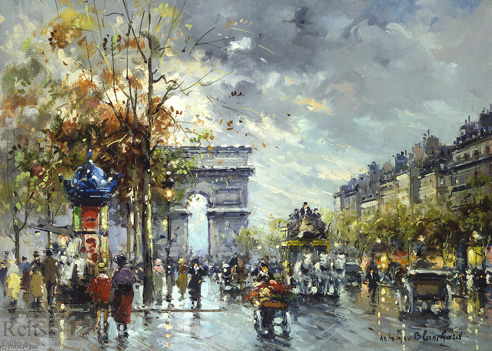 Wikioo.org - The Encyclopedia of Fine Arts - Painting, Artwork by Antoine Blanchard (Marcel Masson) - Arc de Triomphe