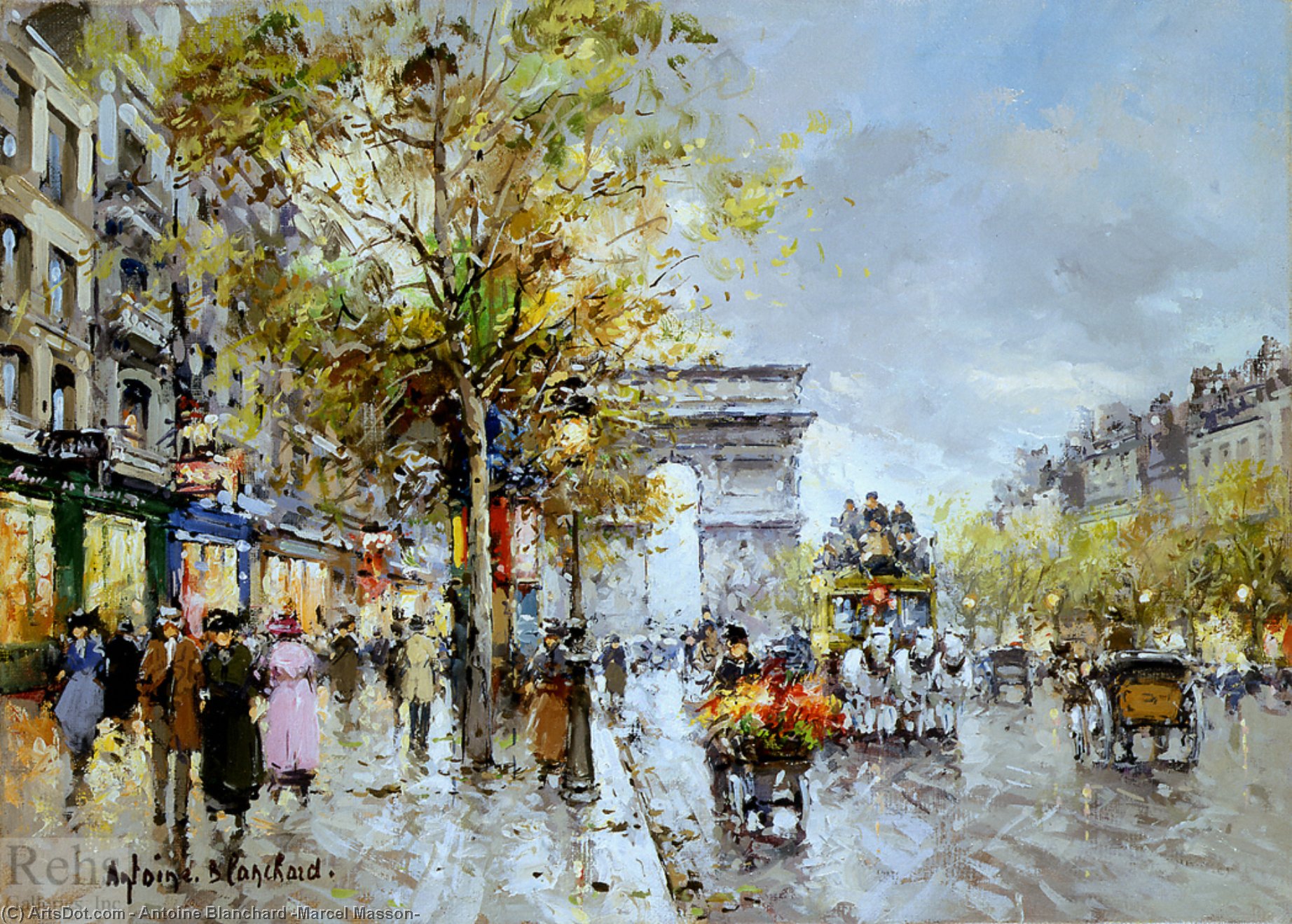 Wikioo.org - The Encyclopedia of Fine Arts - Painting, Artwork by Antoine Blanchard (Marcel Masson) - L'Arc de Triomphe