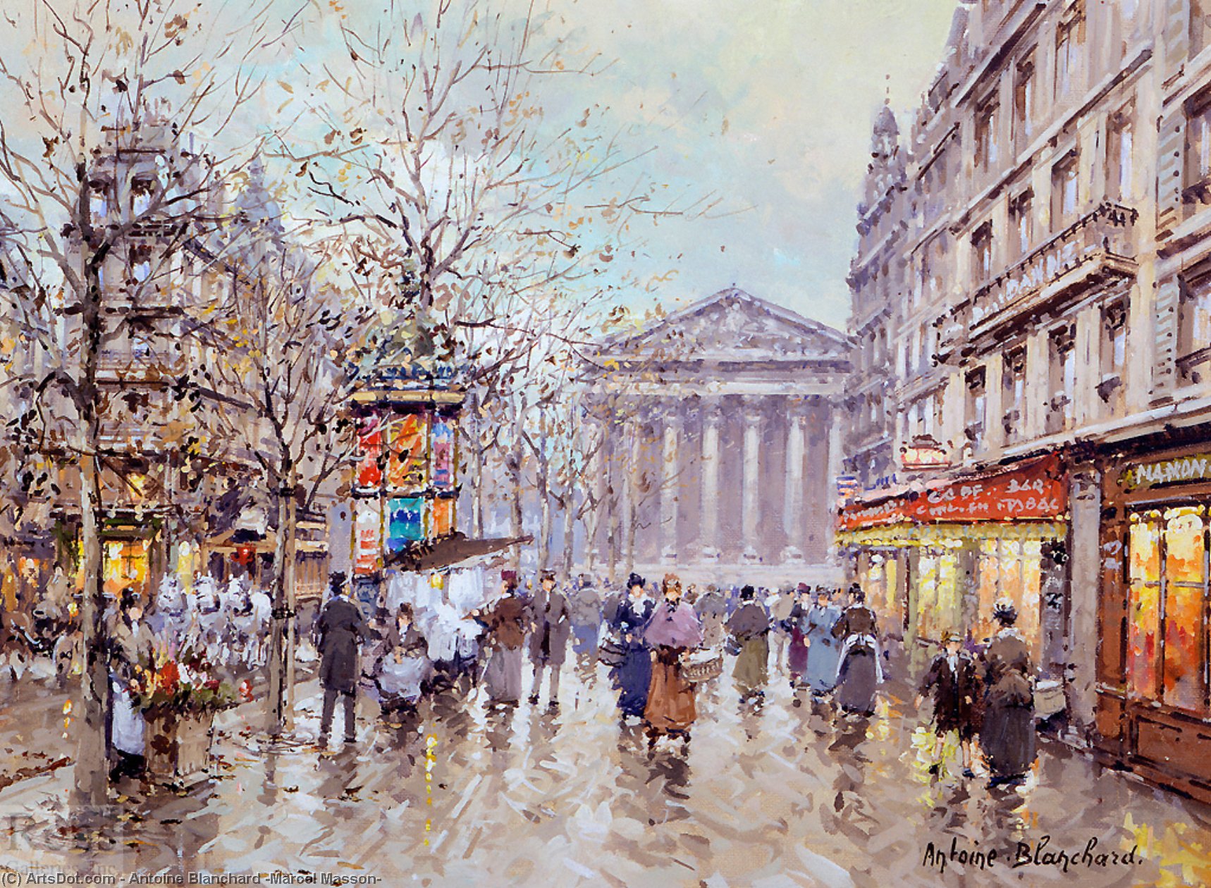 Wikioo.org - The Encyclopedia of Fine Arts - Painting, Artwork by Antoine Blanchard (Marcel Masson) - Paris, Rue Tronchet