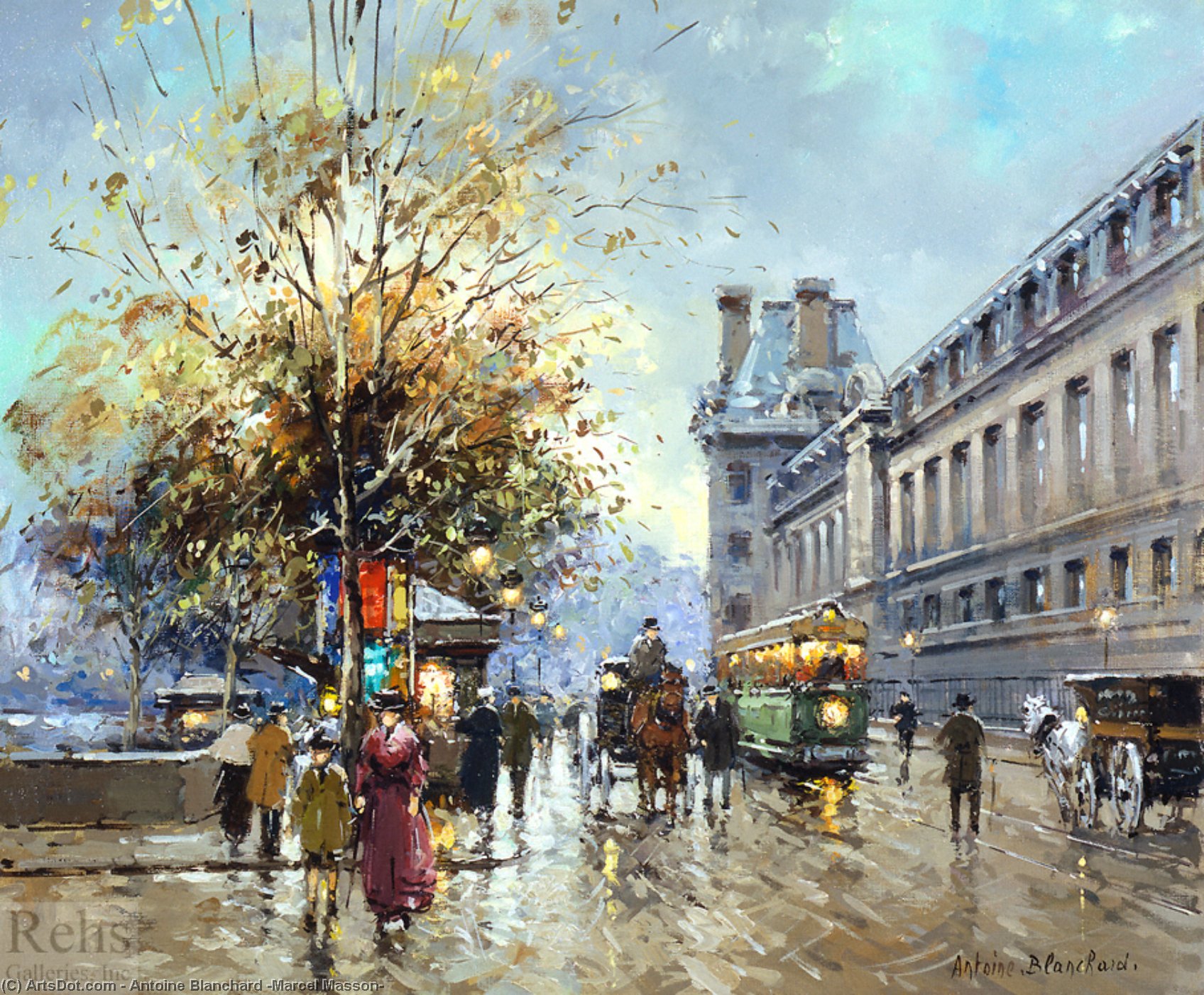 Wikioo.org - The Encyclopedia of Fine Arts - Painting, Artwork by Antoine Blanchard (Marcel Masson) - Porte St. Denis