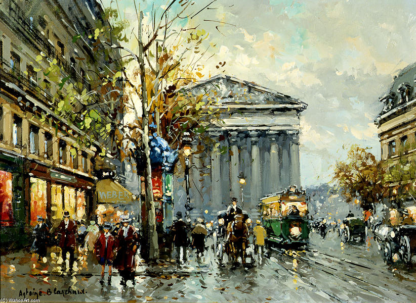 Wikioo.org - The Encyclopedia of Fine Arts - Painting, Artwork by Antoine Blanchard (Marcel Masson) - Rue Royal Madeleine