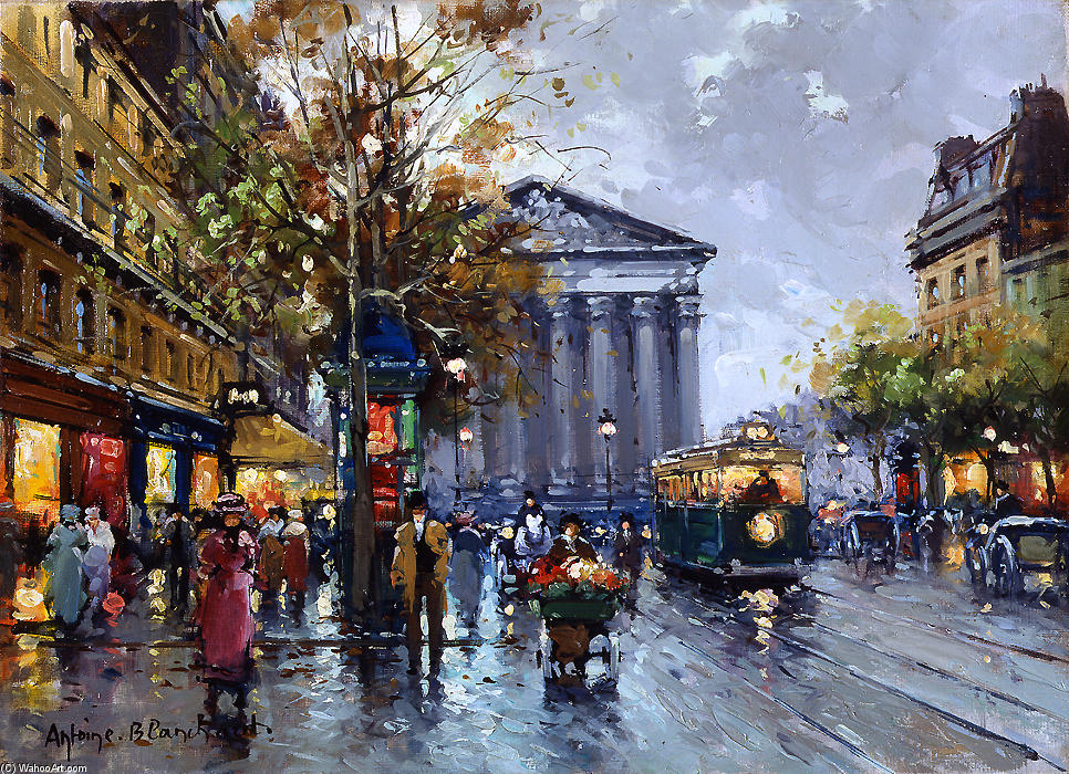 Wikioo.org - The Encyclopedia of Fine Arts - Painting, Artwork by Antoine Blanchard (Marcel Masson) - Rue Royal Madeleine