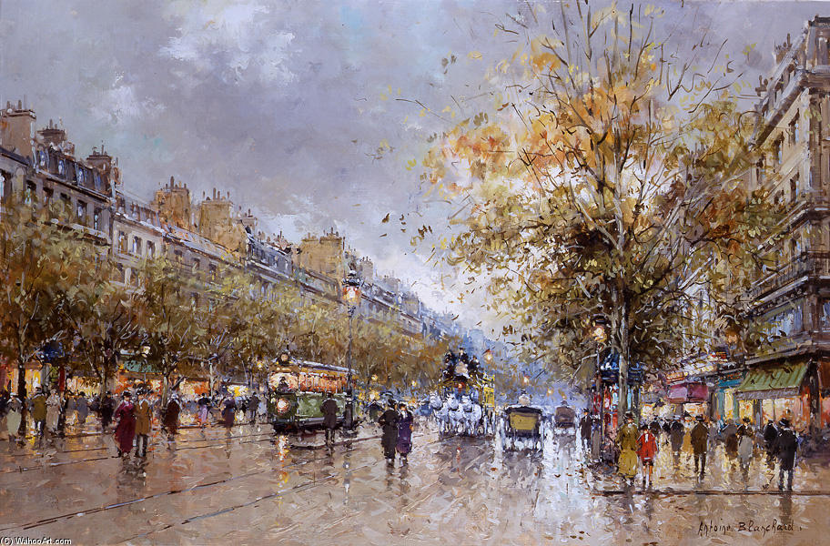 Wikioo.org - The Encyclopedia of Fine Arts - Painting, Artwork by Antoine Blanchard (Marcel Masson) - Theatre des Varietes Large