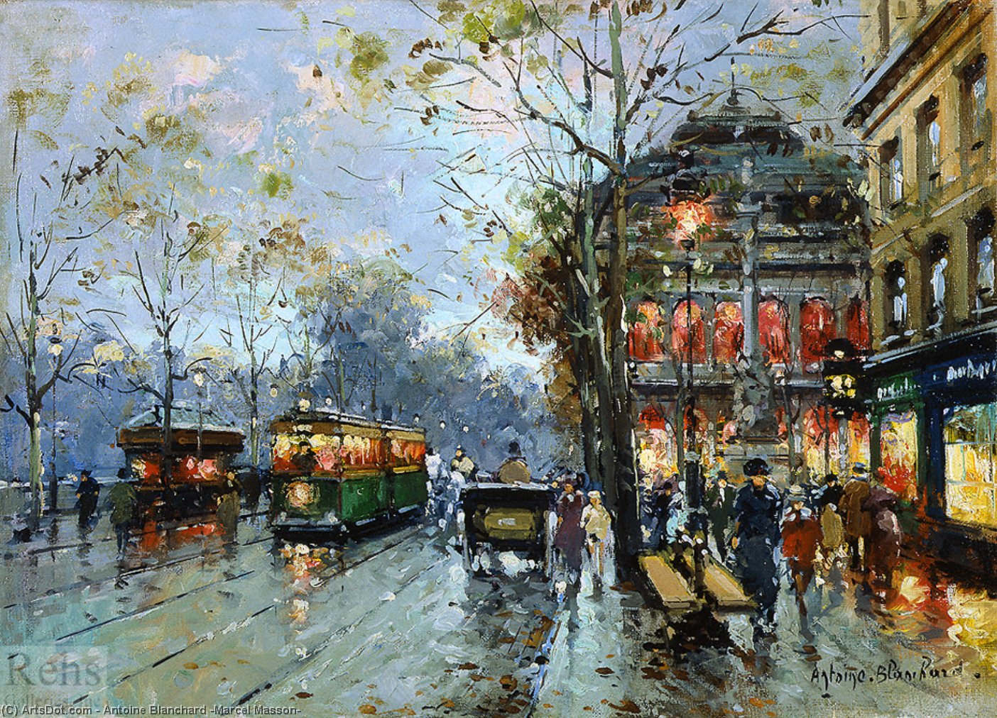 Wikioo.org - The Encyclopedia of Fine Arts - Painting, Artwork by Antoine Blanchard (Marcel Masson) - Theatre du Chatelet