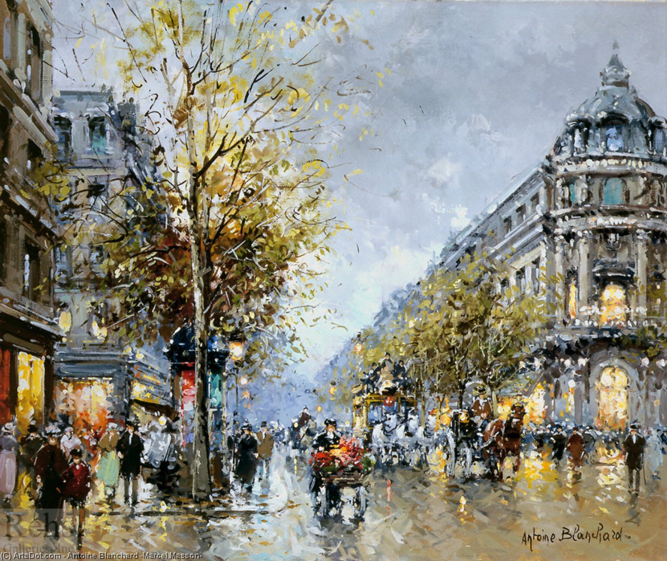 Wikioo.org - The Encyclopedia of Fine Arts - Painting, Artwork by Antoine Blanchard (Marcel Masson) - Theatre du Vaudeville