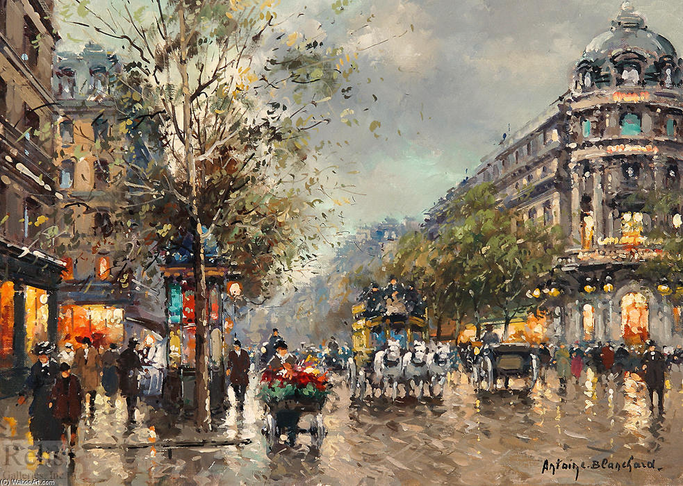 Wikioo.org - The Encyclopedia of Fine Arts - Painting, Artwork by Antoine Blanchard (Marcel Masson) - Theatre du Vaudeville