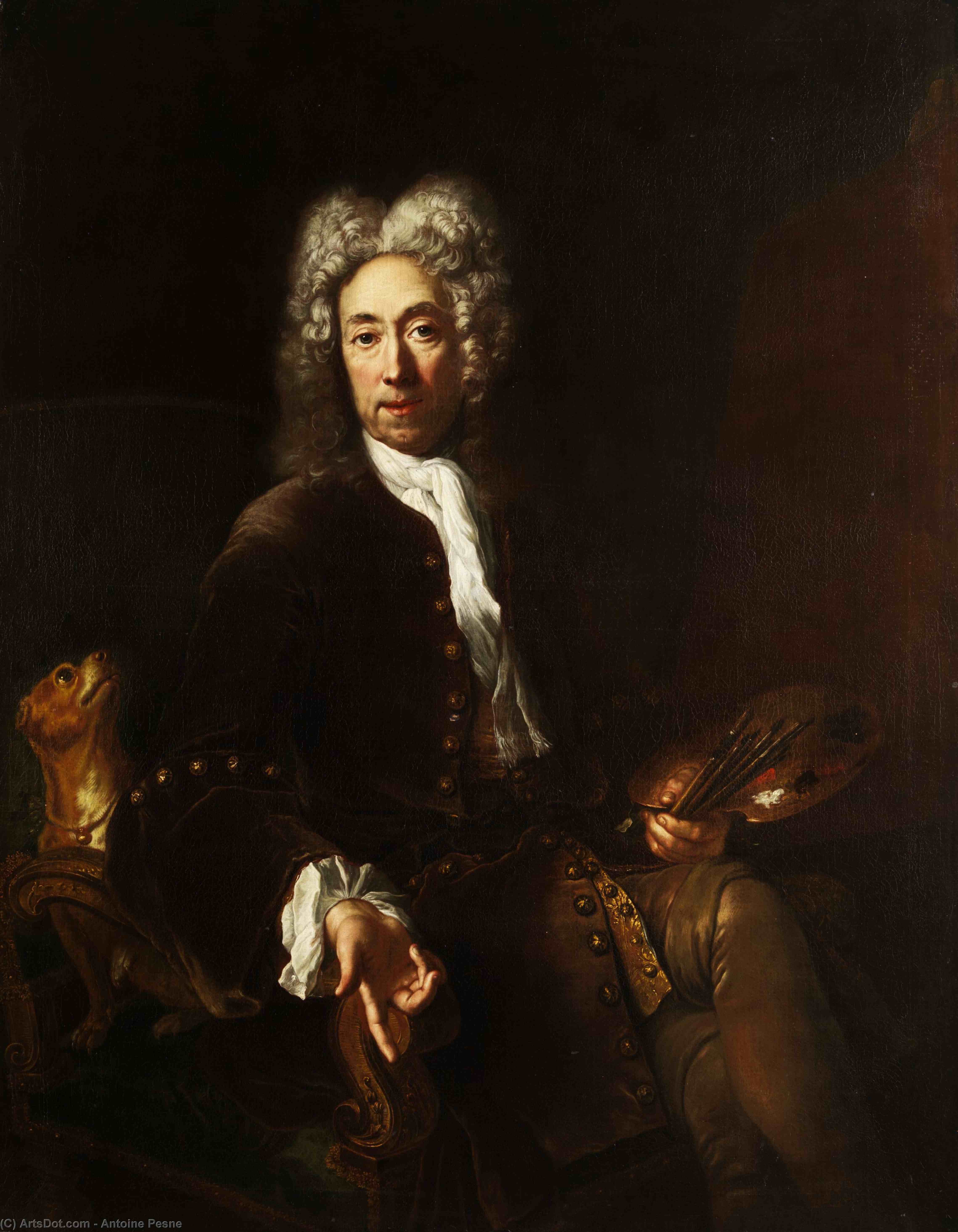Wikioo.org - The Encyclopedia of Fine Arts - Painting, Artwork by Antoine Pesne - Portrait of Jean Baptiste Gayot Dubuisson
