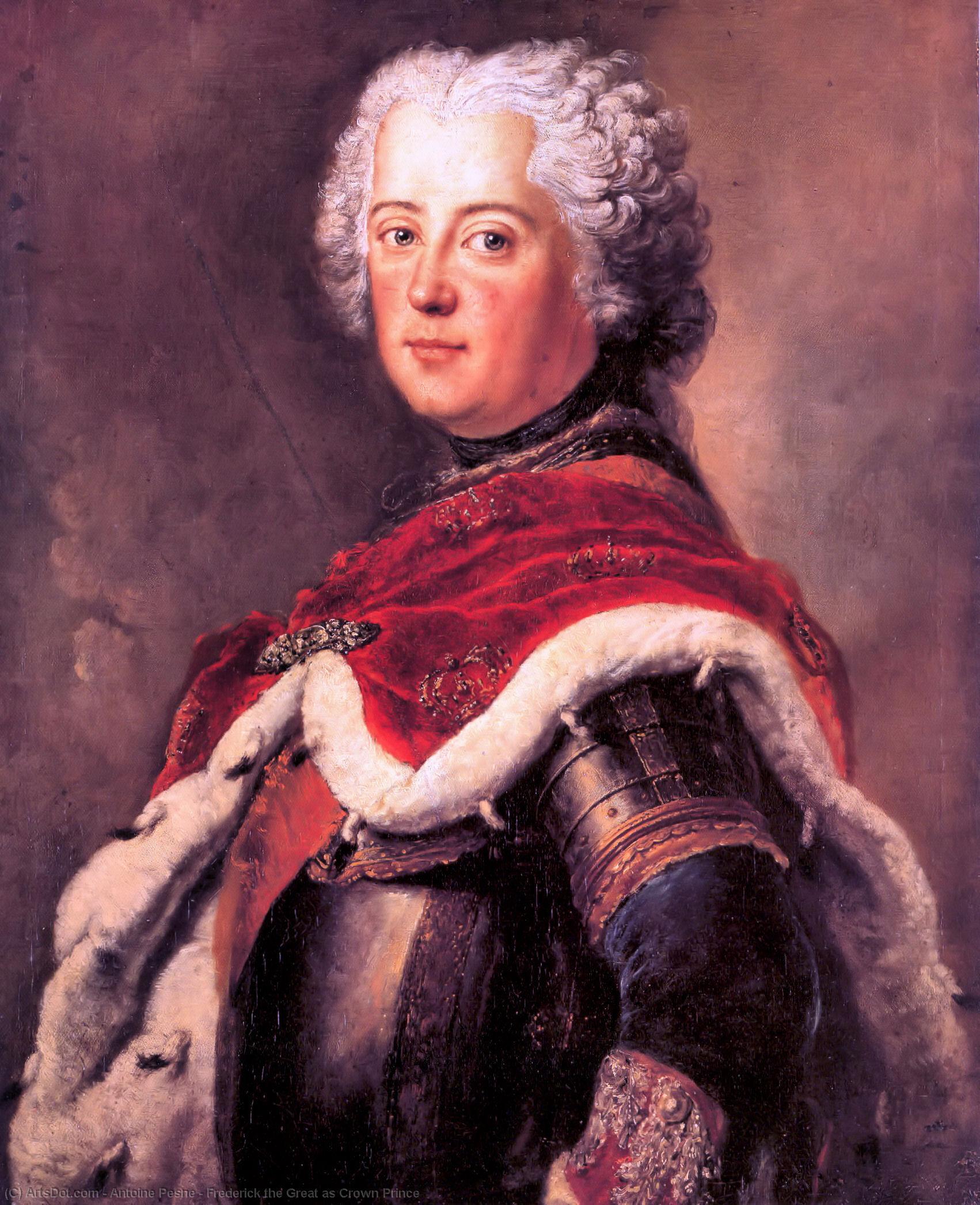 Wikioo.org - The Encyclopedia of Fine Arts - Painting, Artwork by Antoine Pesne - Frederick the Great as Crown Prince
