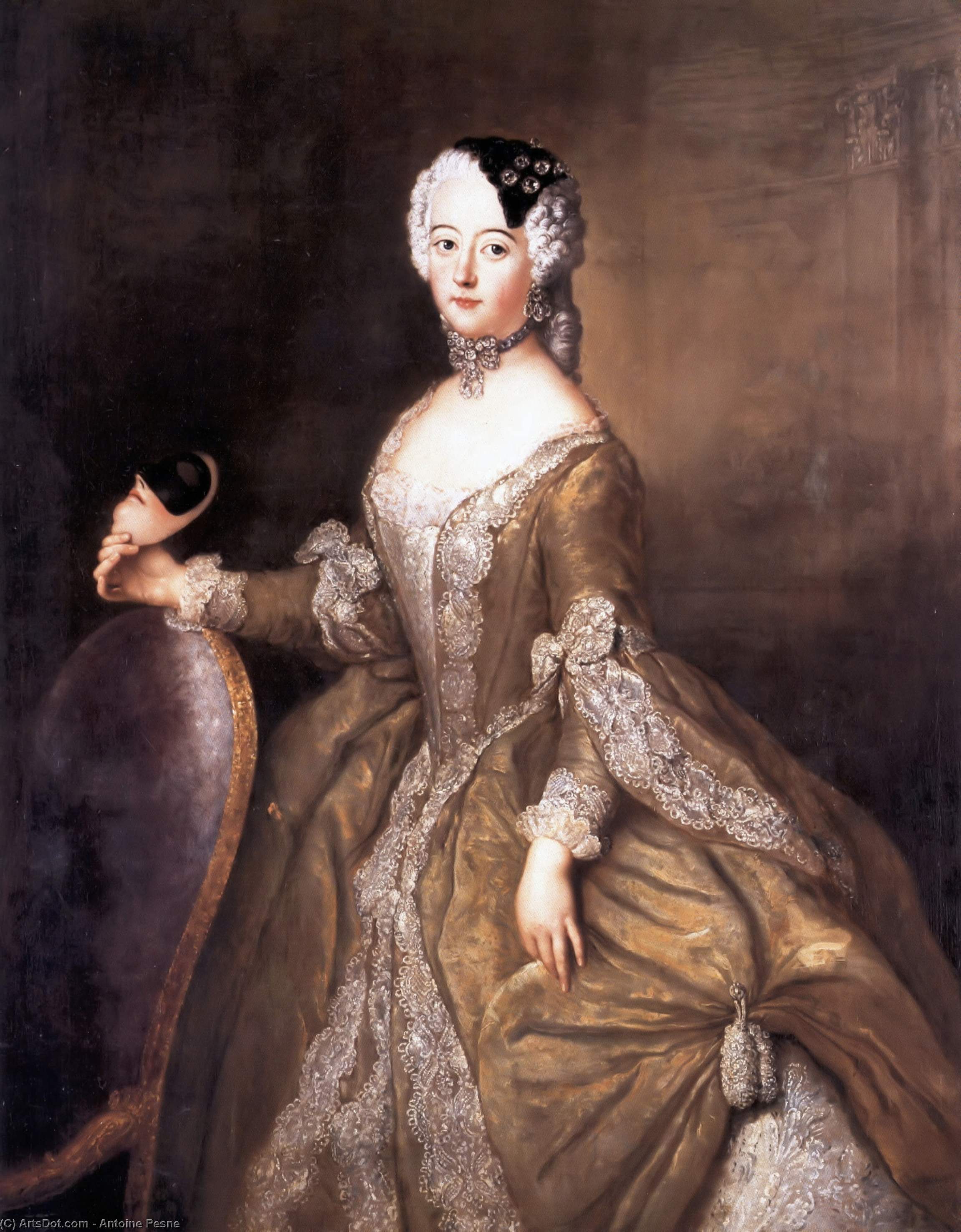 WikiOO.org - دایره المعارف هنرهای زیبا - نقاشی، آثار هنری Antoine Pesne - Luise Ulrike of Prussia, Queen of Sweden