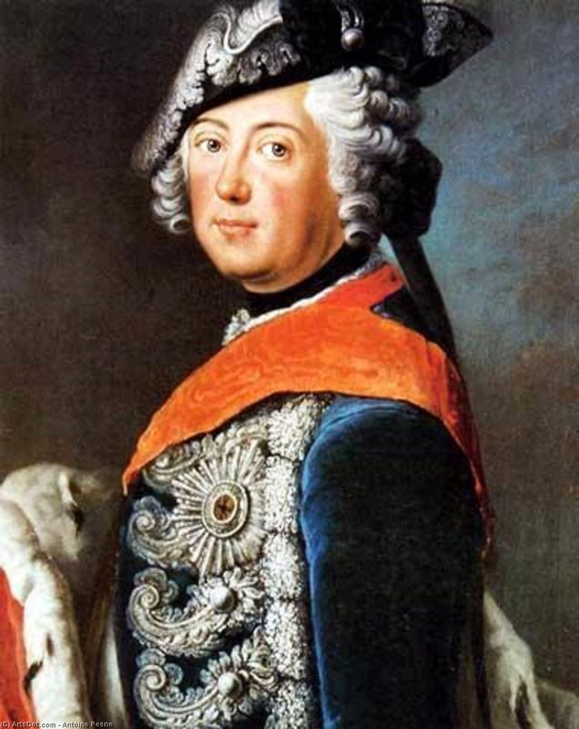 Wikioo.org - The Encyclopedia of Fine Arts - Painting, Artwork by Antoine Pesne - Frederick II of Prussia