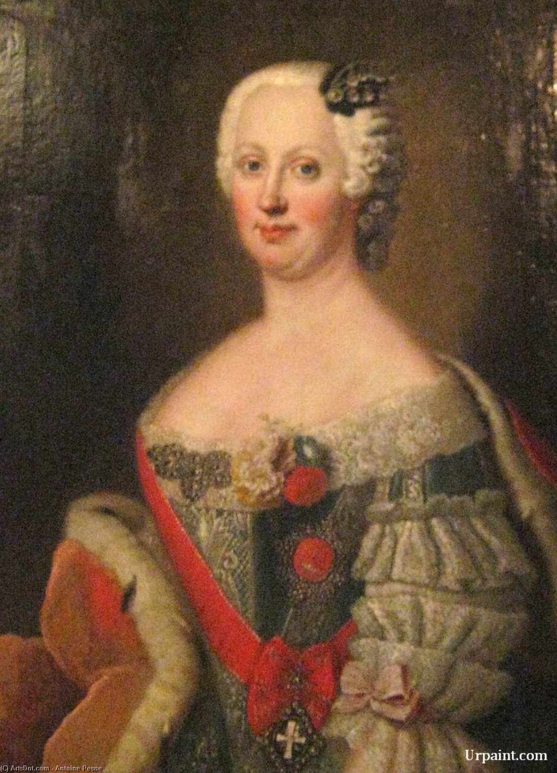 Wikioo.org - The Encyclopedia of Fine Arts - Painting, Artwork by Antoine Pesne - Joanna Elisabeth of Holstein-Gottorp