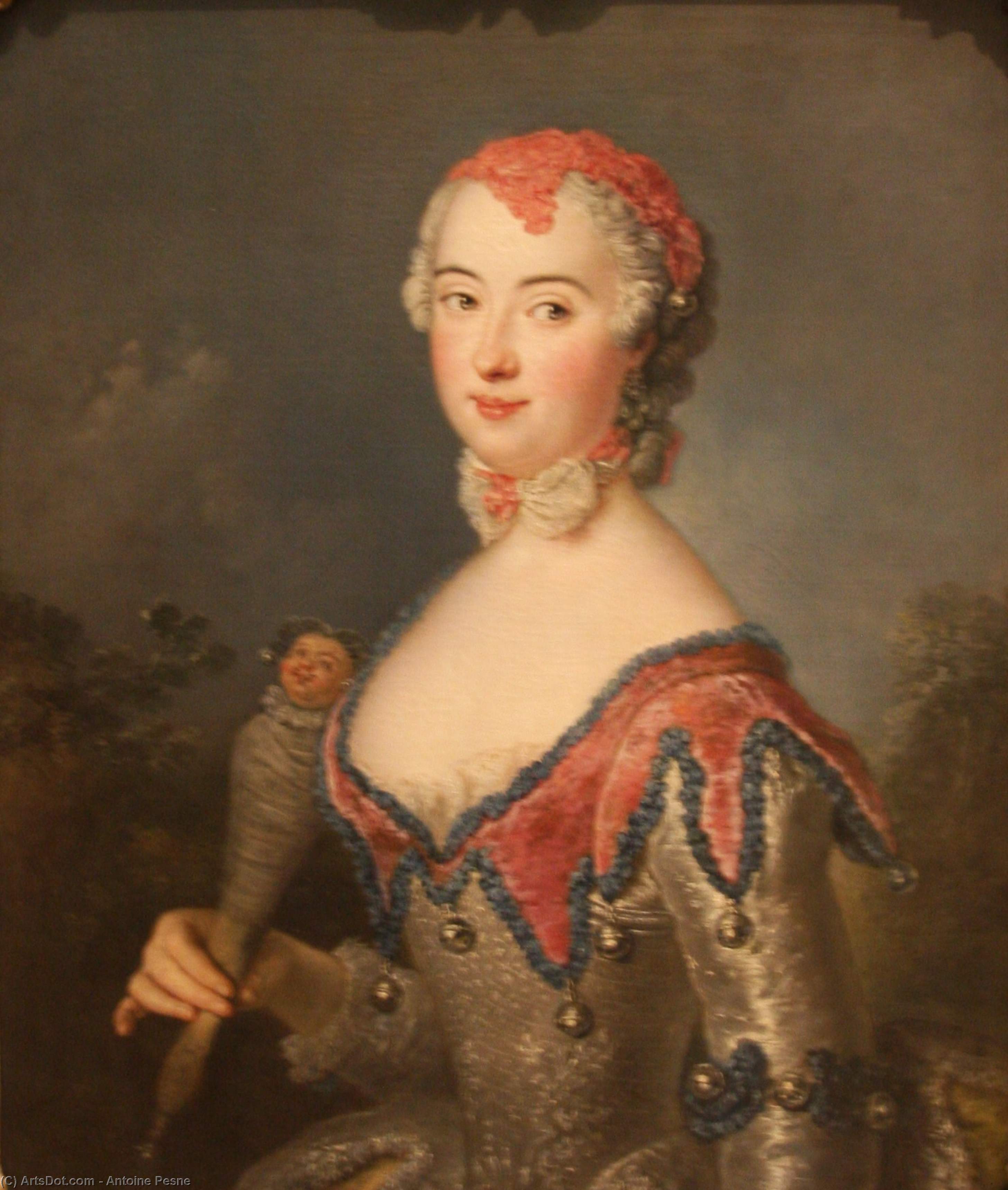 WikiOO.org - دایره المعارف هنرهای زیبا - نقاشی، آثار هنری Antoine Pesne - Portrait of Charlota Fredrika Sparre