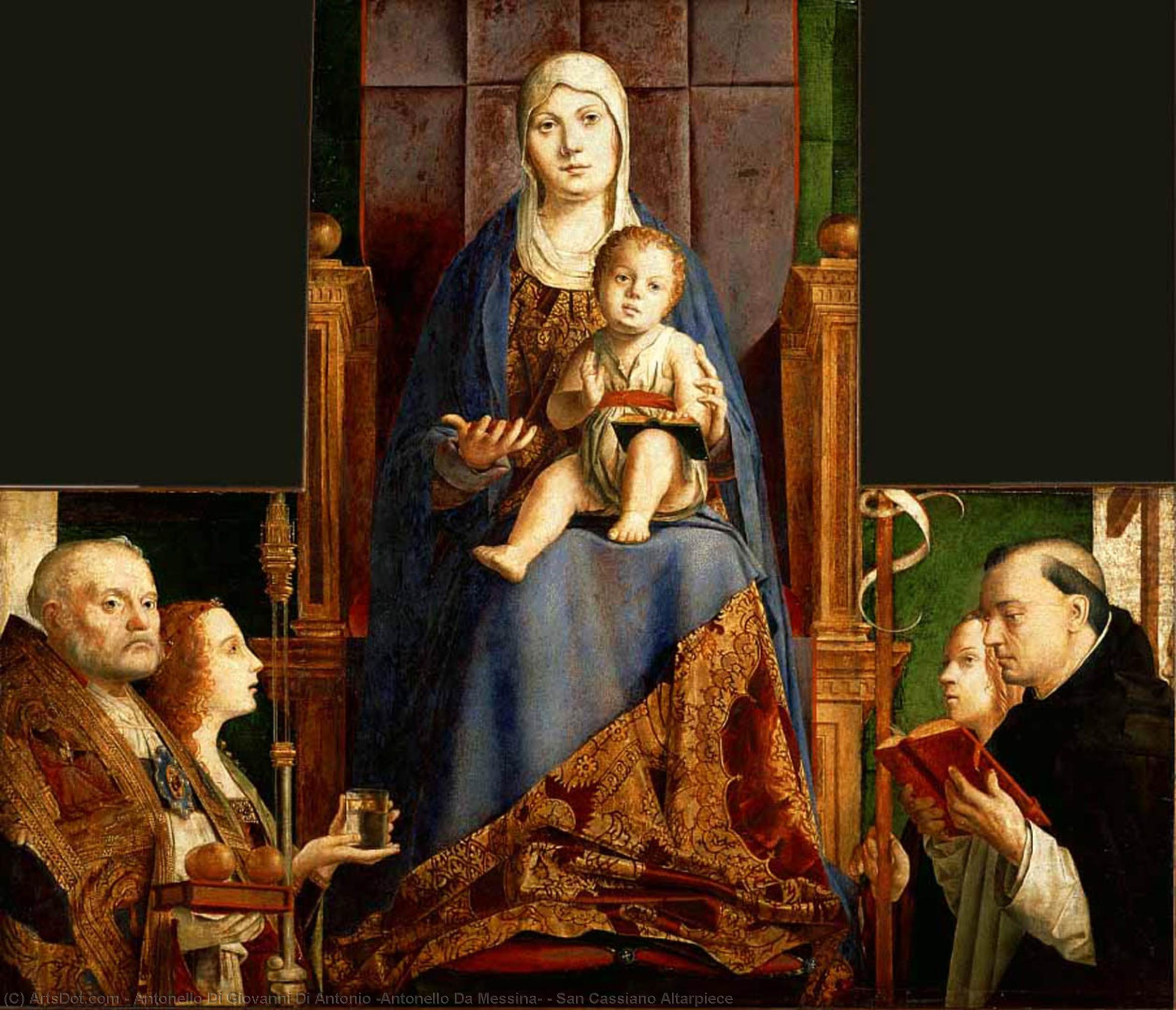 Wikioo.org - The Encyclopedia of Fine Arts - Painting, Artwork by Antonello Di Giovanni Di Antonio (Antonello Da Messina) - San Cassiano Altarpiece