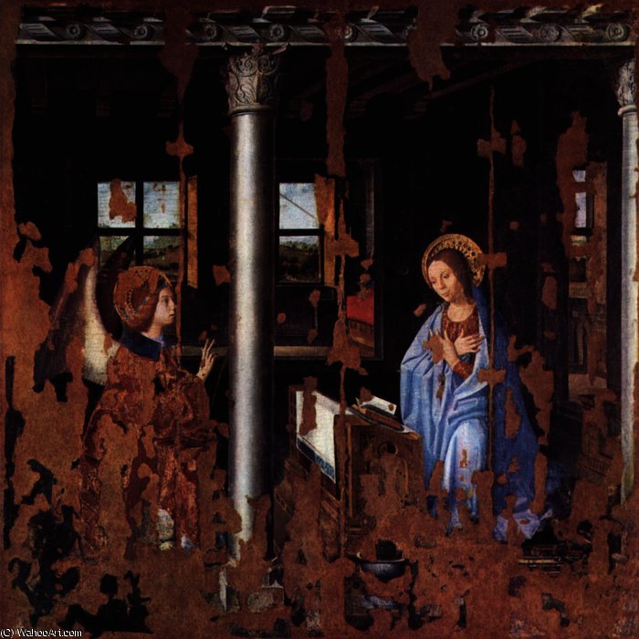 Wikioo.org - Encyklopedia Sztuk Pięknych - Malarstwo, Grafika Antonello Di Giovanni Di Antonio (Antonello Da Messina) - Annunciation