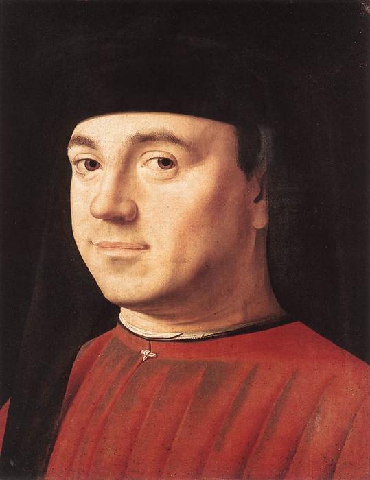 Wikioo.org - The Encyclopedia of Fine Arts - Painting, Artwork by Antonello Di Giovanni Di Antonio (Antonello Da Messina) - Portrait of a Man