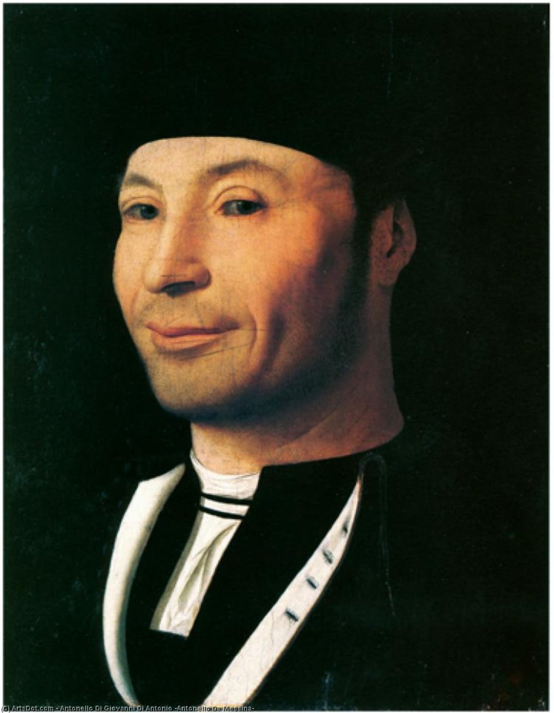 Wikioo.org - Die Enzyklopädie bildender Kunst - Malerei, Kunstwerk von Antonello Di Giovanni Di Antonio (Antonello Da Messina) - porträt von einem mann