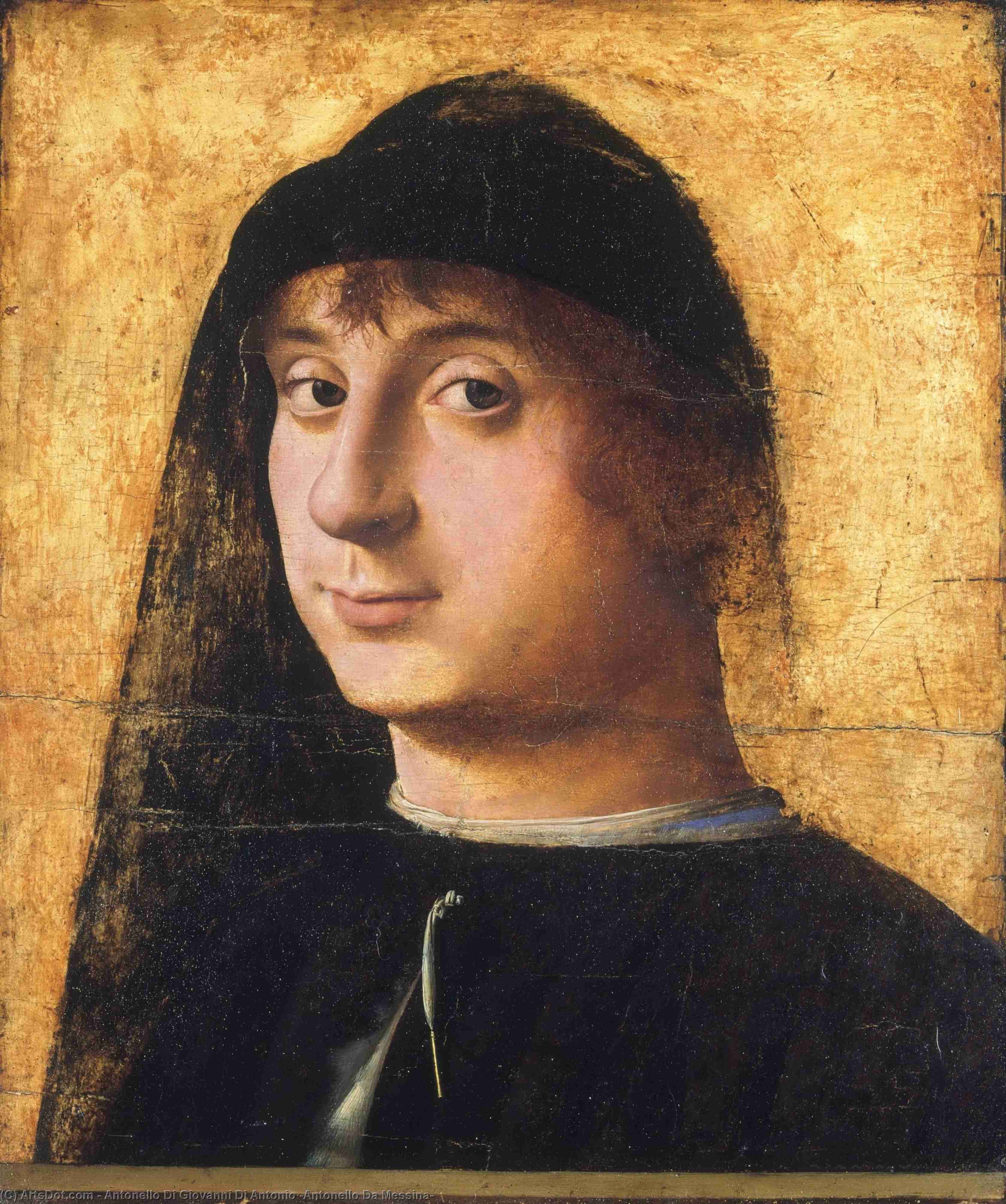 Wikioo.org - Die Enzyklopädie bildender Kunst - Malerei, Kunstwerk von Antonello Di Giovanni Di Antonio (Antonello Da Messina) - porträt von einem mann 8