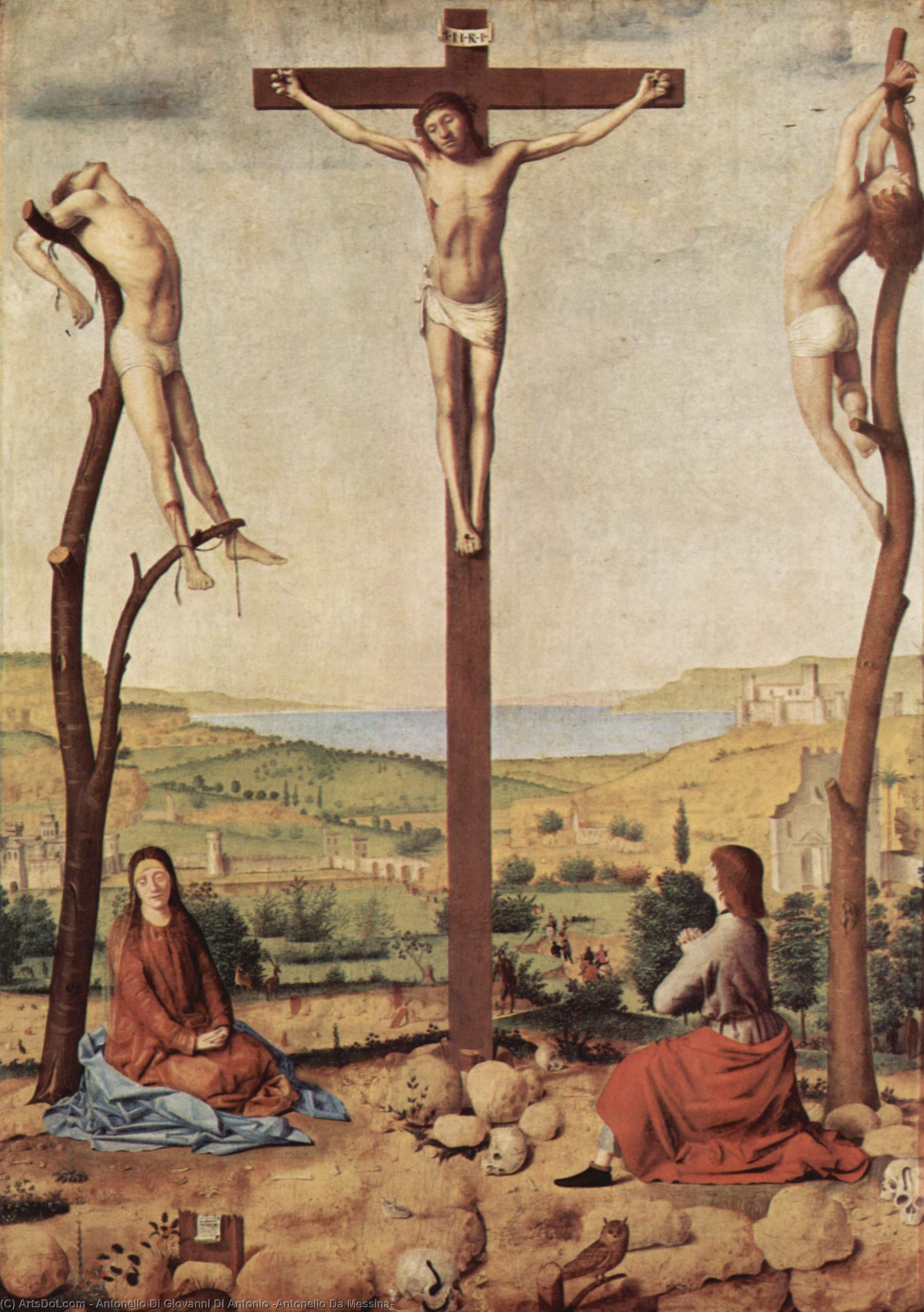 Wikioo.org - Encyklopedia Sztuk Pięknych - Malarstwo, Grafika Antonello Di Giovanni Di Antonio (Antonello Da Messina) - Crucifixion