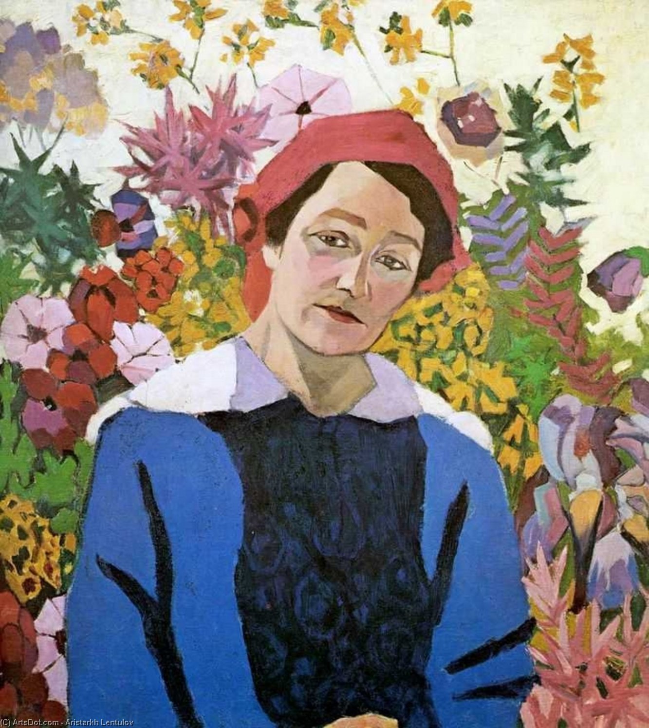 WikiOO.org - Güzel Sanatlar Ansiklopedisi - Resim, Resimler Aristarkh Vasilevich Lentulov - Portrait of M.P. Lentulova