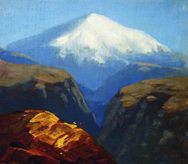 WikiOO.org - אנציקלופדיה לאמנויות יפות - ציור, יצירות אמנות Arkhip Ivanovich Kuinji - Elbrus in the daytime