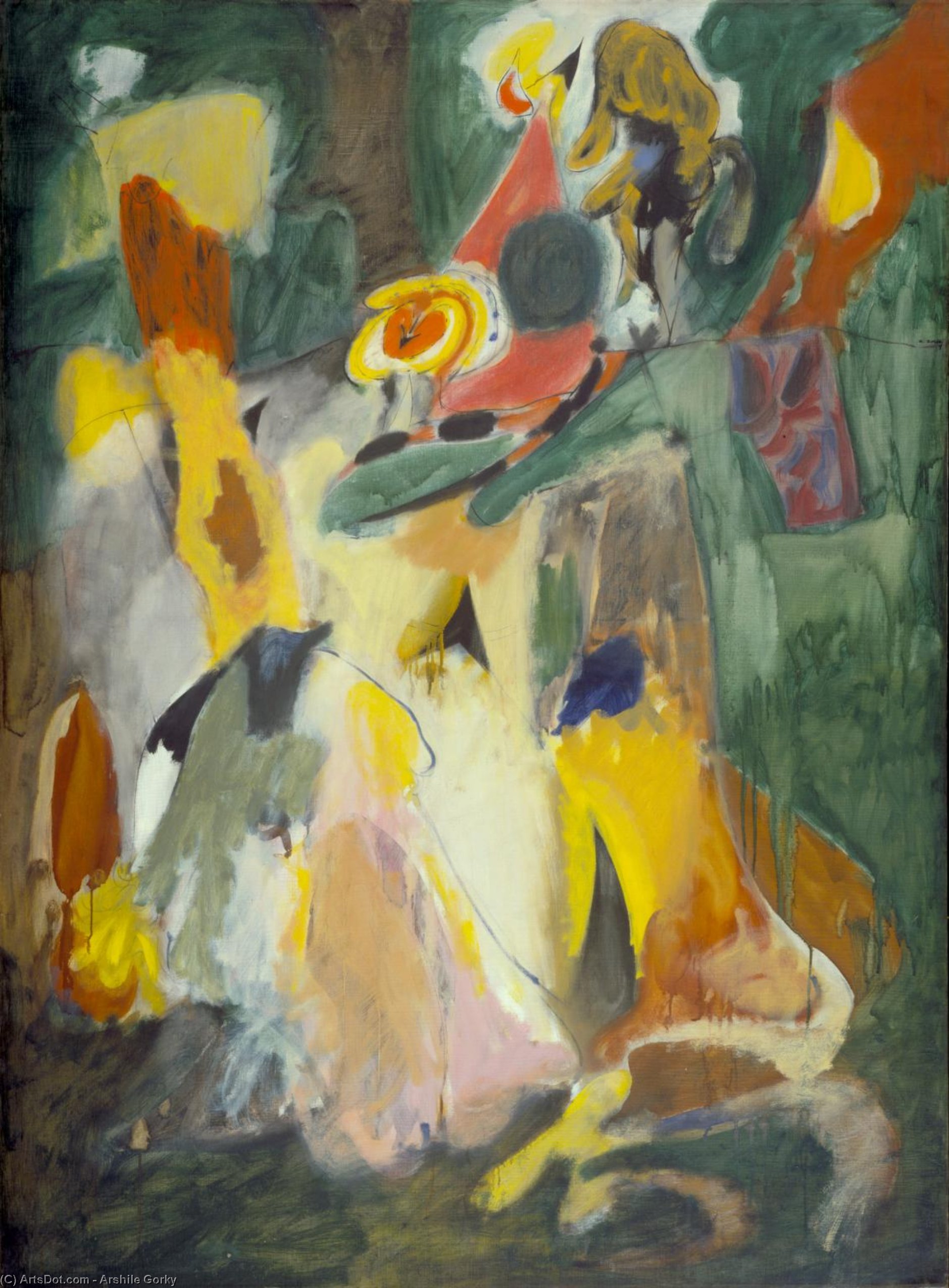 Wikioo.org - The Encyclopedia of Fine Arts - Painting, Artwork by Arshile Gorky - Waterfall